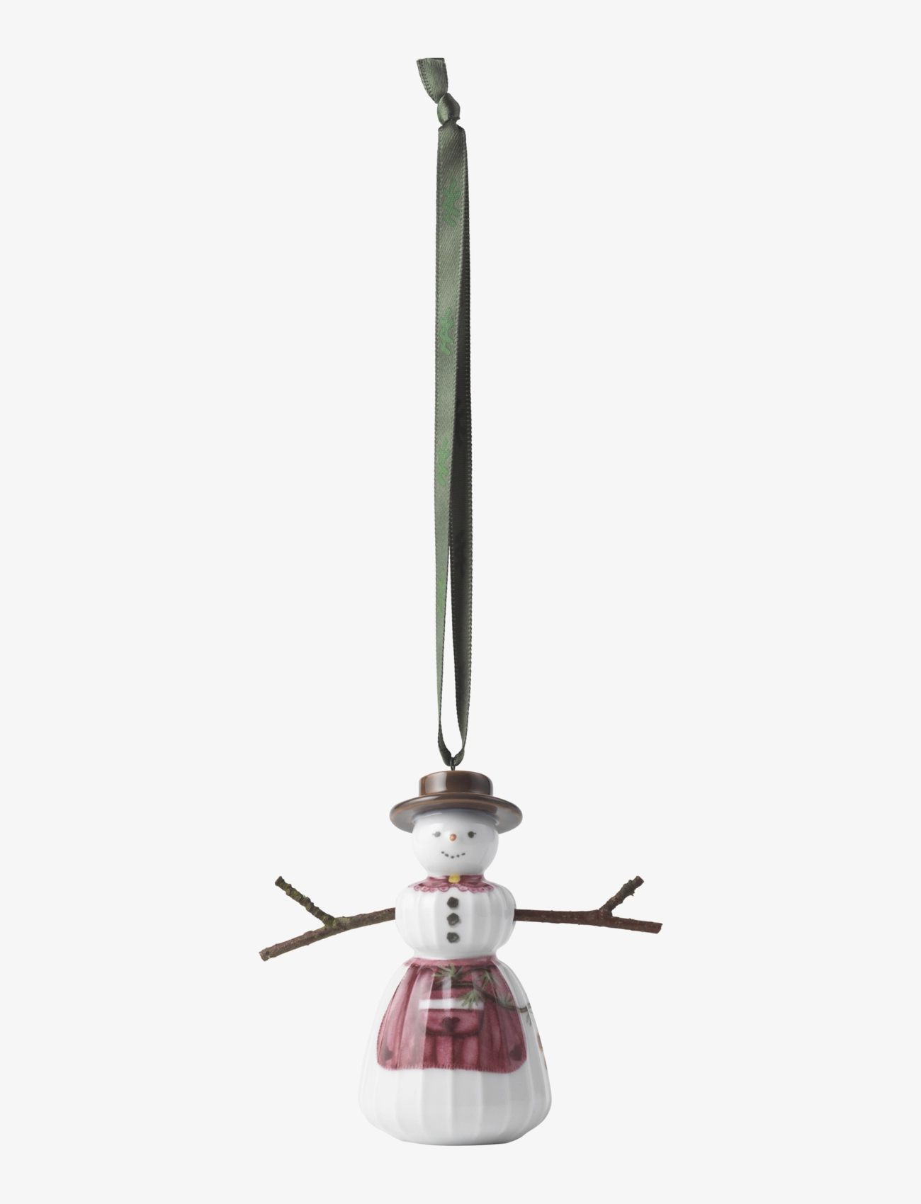 Kähler - Hammershøi Christmas Snowwoman hanging variant H9 white w. deco - white w. deco - 2