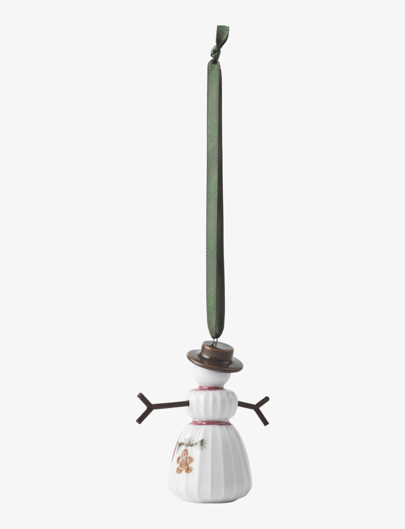 Kähler - Hammershøi Christmas Snowwoman hanging variant H9 white w. deco - white w. deco - 3