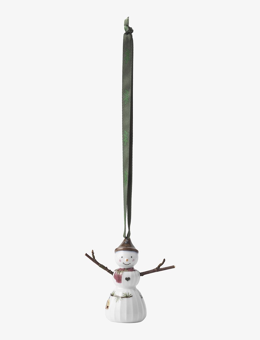 Kähler - Hammershøi Christmas Snowgirl hanging variant H6.5 white w. deco - white w. deco - 2