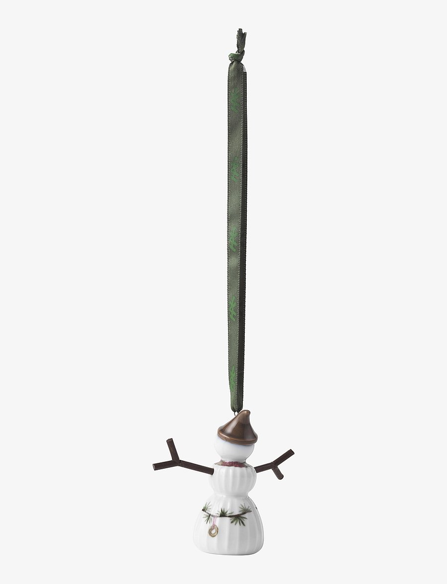 Kähler - Hammershøi Christmas Snowgirl hanging variant H6.5 white w. deco - white w. deco - 3