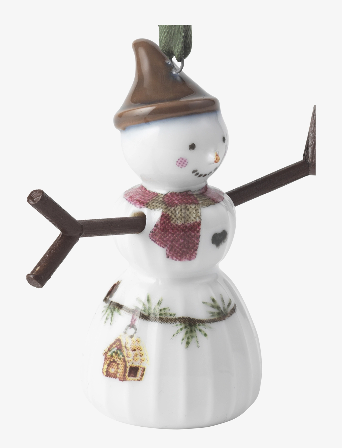 Kähler - Hammershøi Christmas Snowgirl hanging variant H6.5 white w. deco - white w. deco - 4