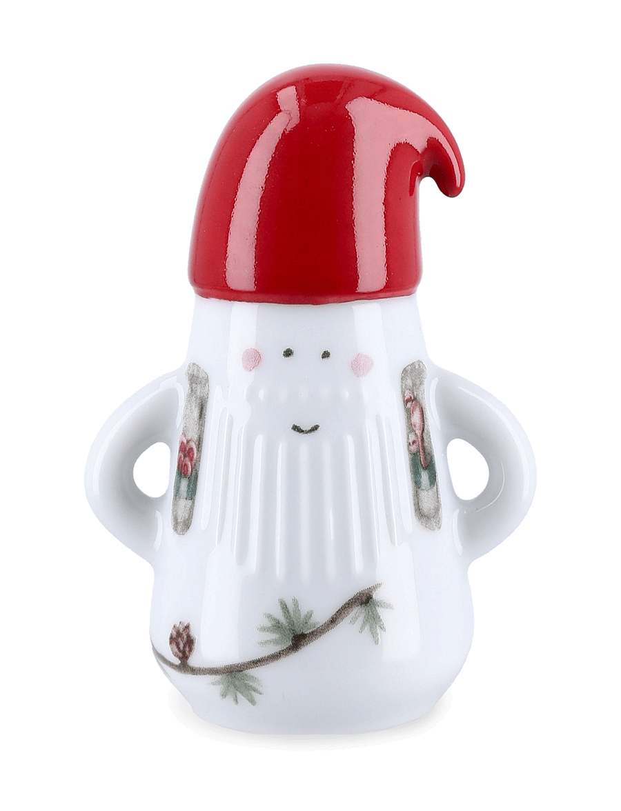 Kähler - Hammershøi Christmas Father Elf Ø6 cm white w. deco - white w. deco - 1