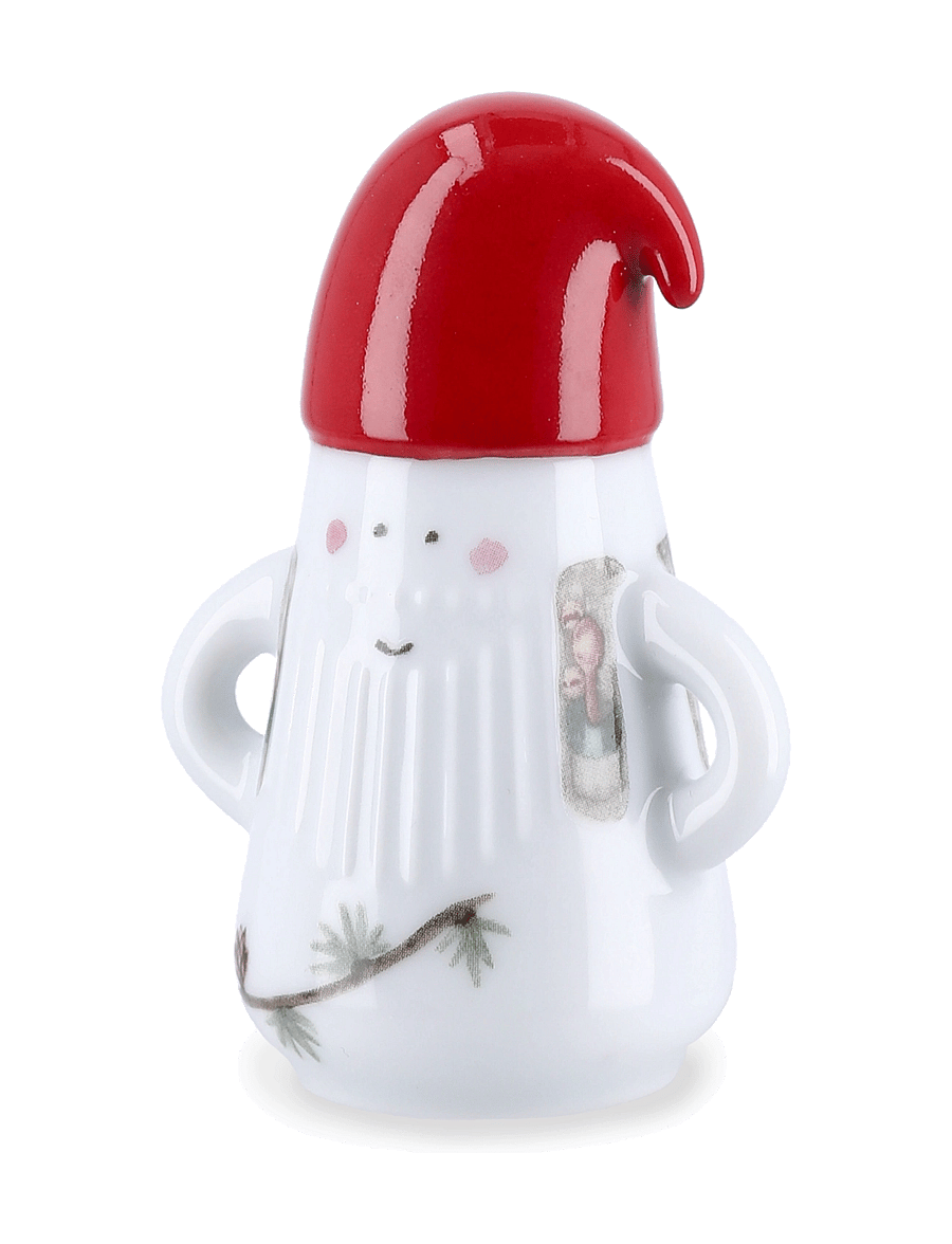 Kähler - Hammershøi Christmas Father Elf Ø6 cm white w. deco - white w. deco - 2