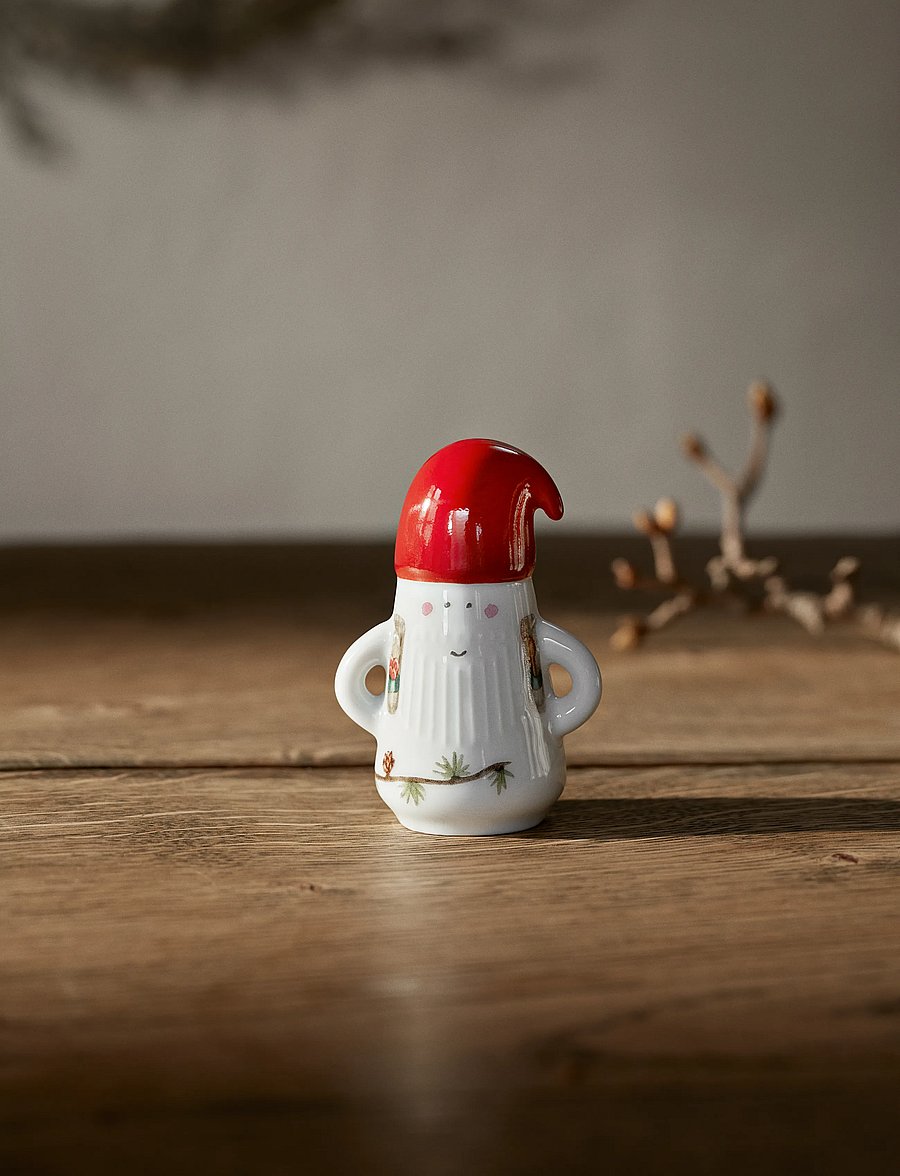 Kähler - Hammershøi Christmas Father Elf Ø6 cm white w. deco - white w. deco - 0