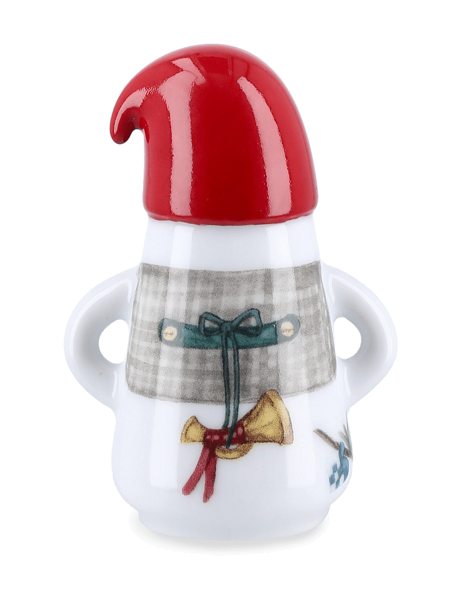 Kähler - Hammershøi Christmas Father Elf Ø6 cm white w. deco - white w. deco - 3