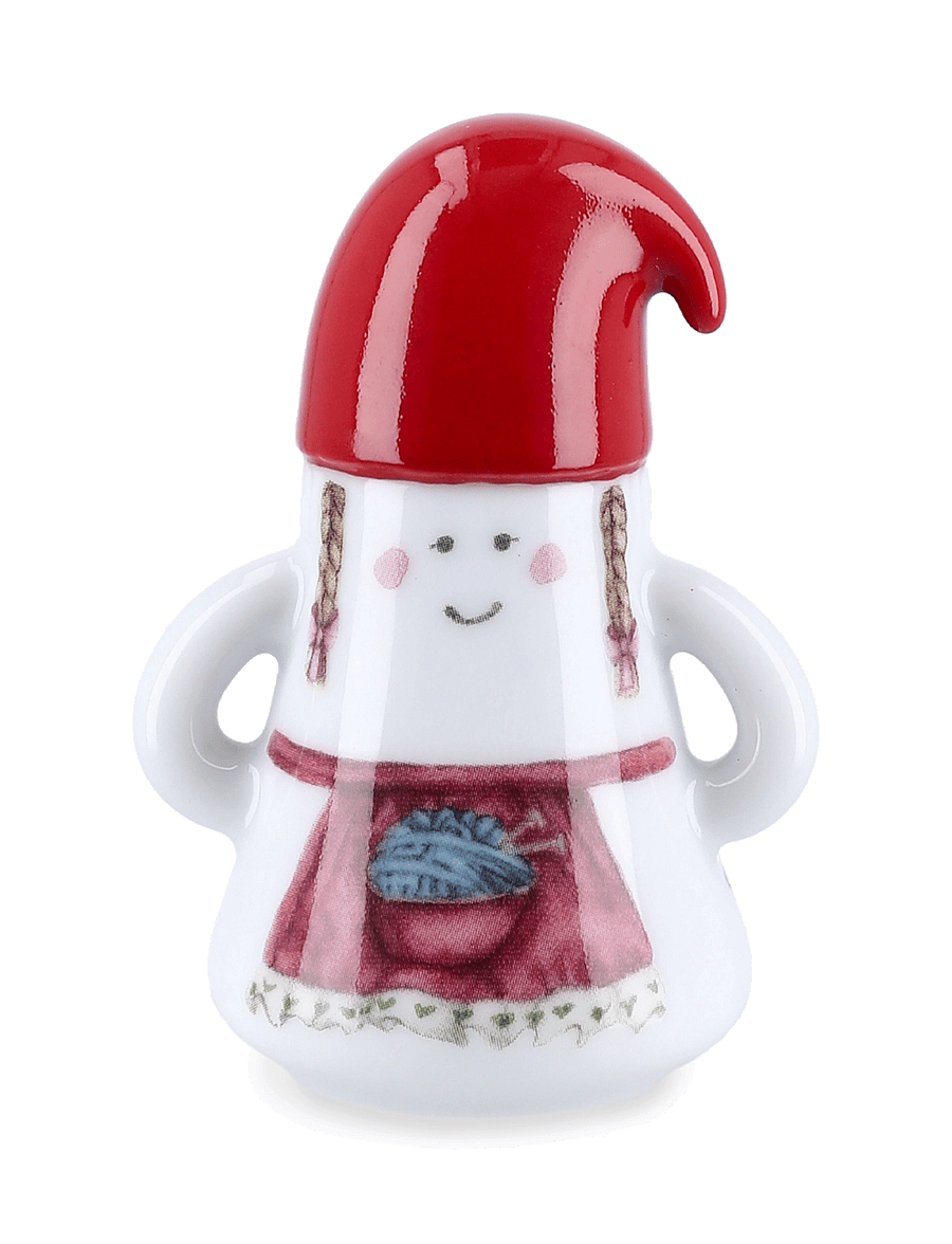 Kähler - Hammershøi Christmas Mother Elf Ø6 cm white w. deco - white w. deco - 1