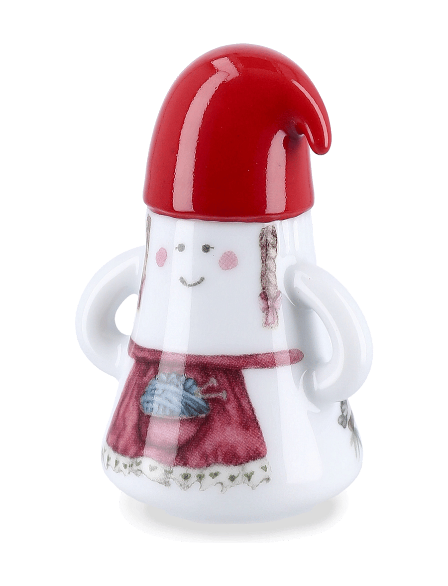 Kähler - Hammershøi Christmas Mother Elf Ø6 cm white w. deco - white w. deco - 2