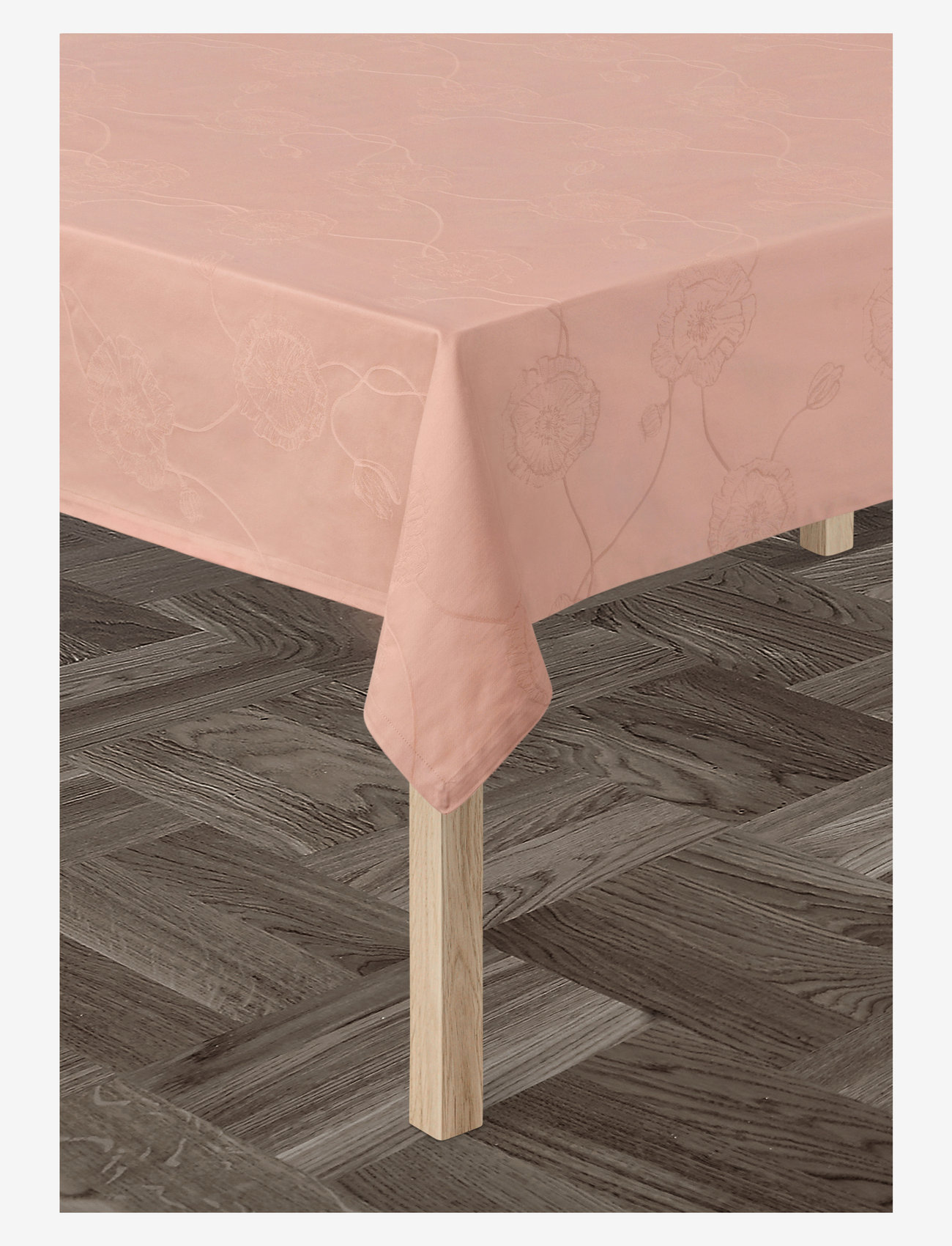 Kähler - Hammershøi Poppy Damask tablecloth 150x370 cm - najniższe ceny - nude - 1