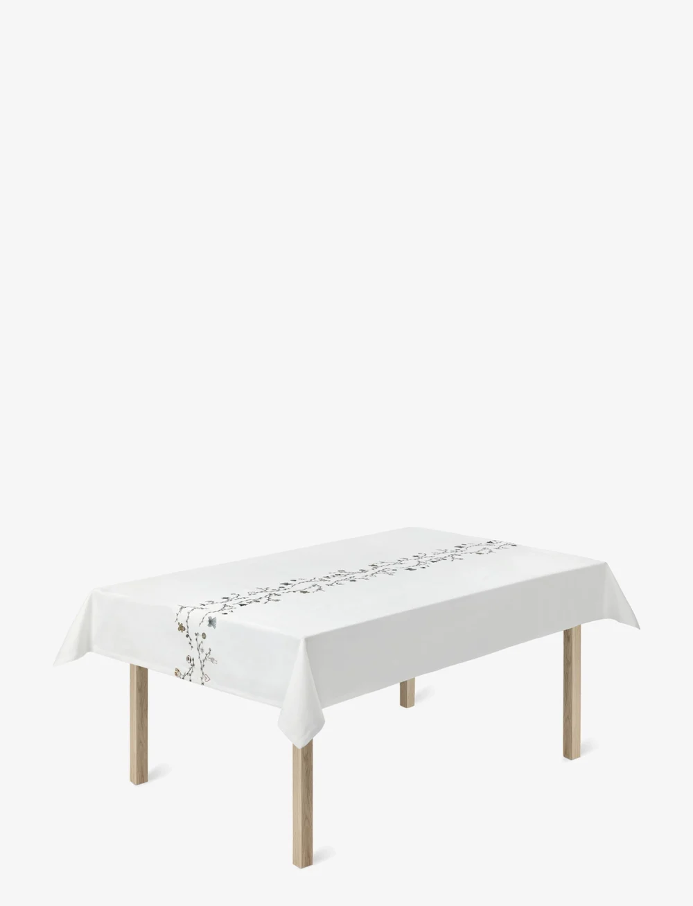 Kähler - Hammershøi Christmas Tablecloth 150x270 cm w. deco - weihnachtstextilien - white w. deco - 2