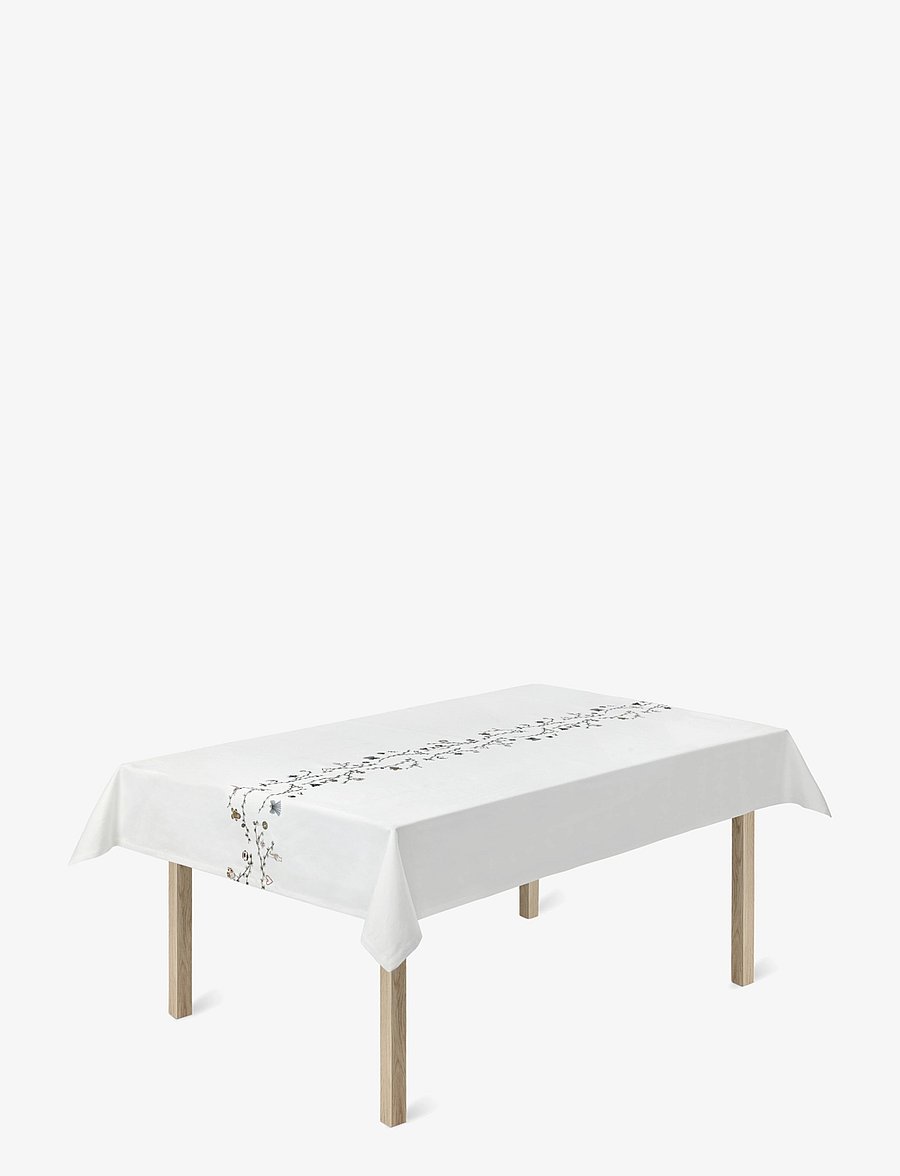 Kähler - Hammershøi Christmas Tablecloth 150x270 cm white w. deco - staltiesės ir stalo takeliai - white w. deco - 2