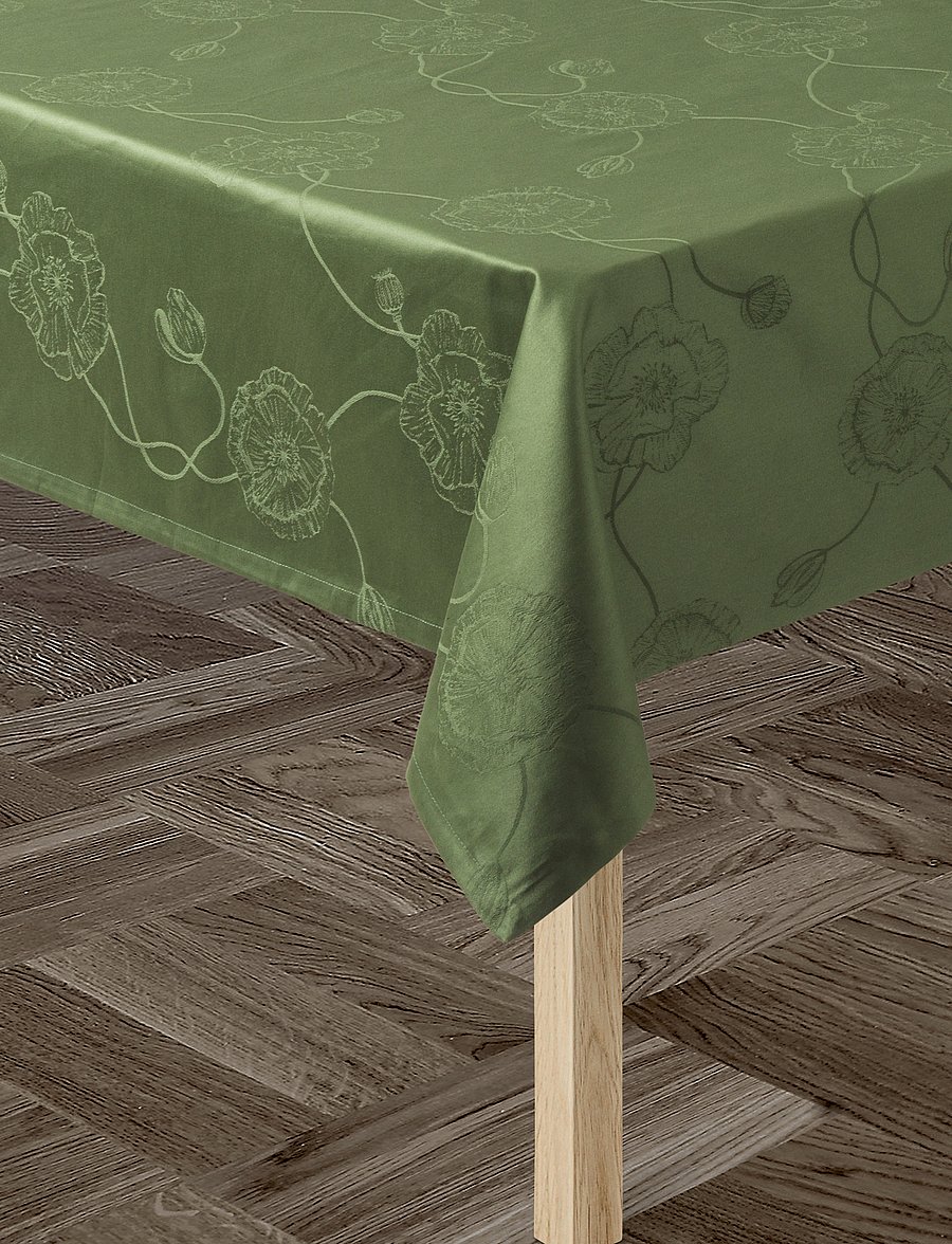 Kähler - Hammershøi Poppy Damask tablecloth 150x320 cm green - laudlinad - green - 3