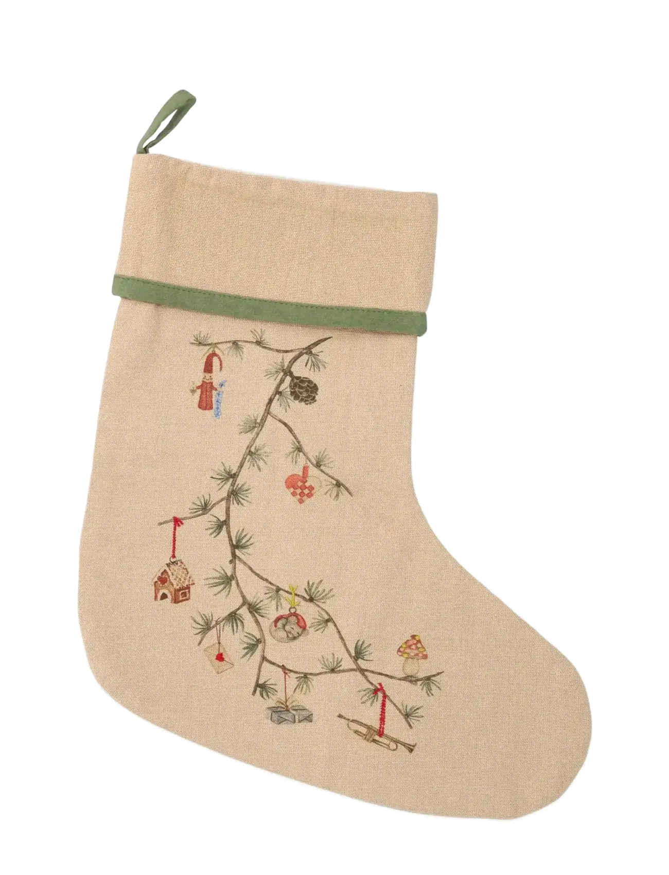 Kähler Hammershøi Christmas Christmas sock H46 sand - Weihnachtsdekoration - SAND / beige