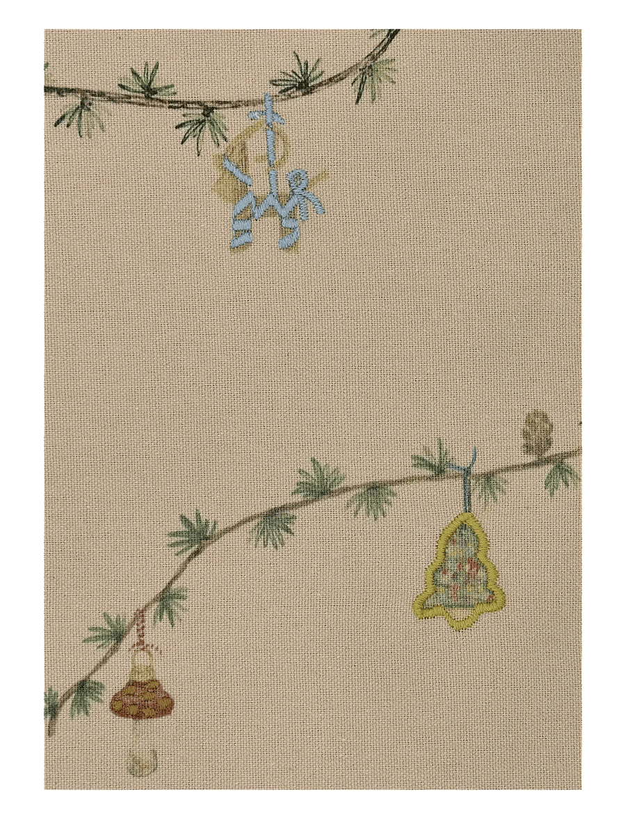 Kähler - Hammershøi Christmas Tablecloth 150x370 cm sand - weihnachtstextilien - sand - 2