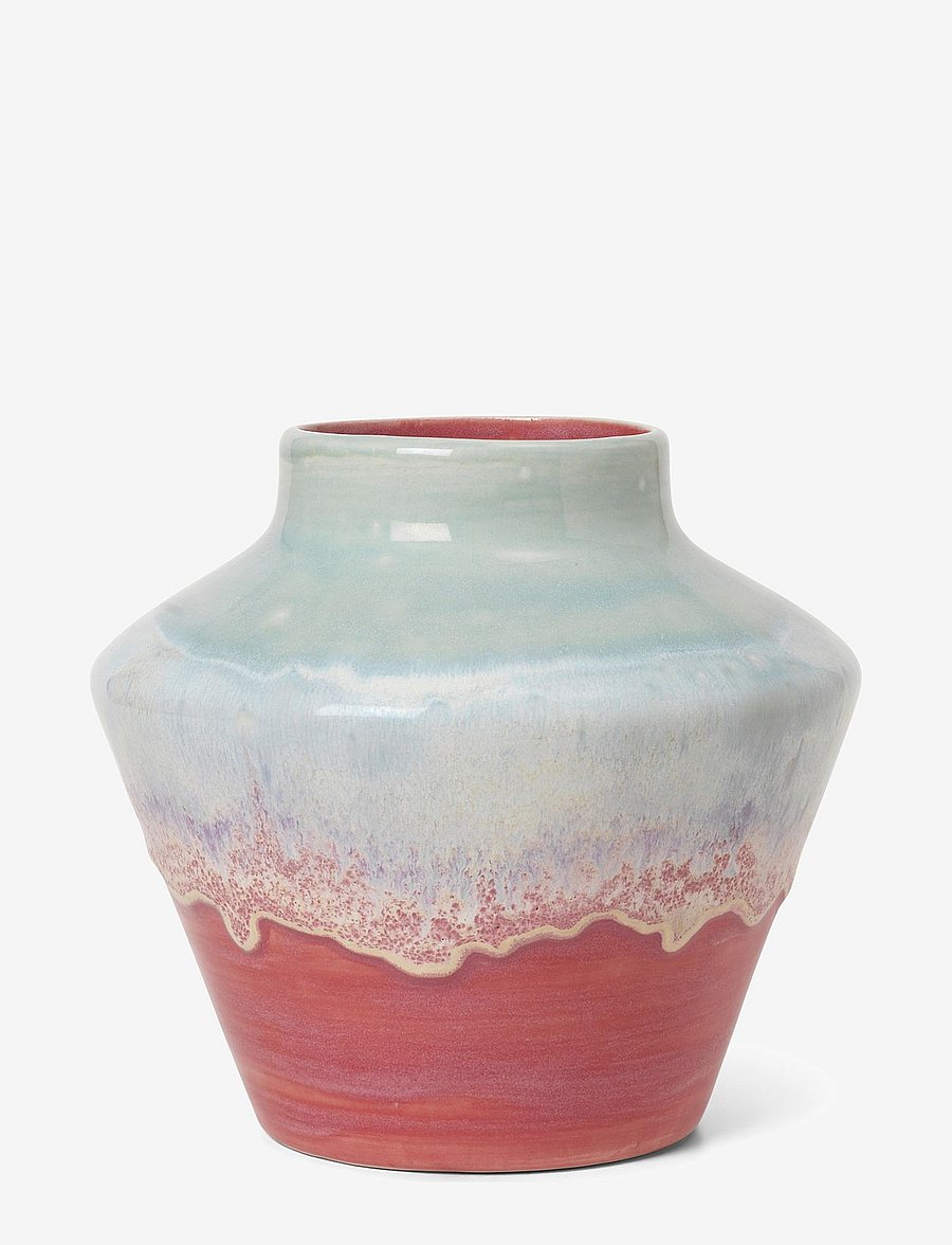 Kähler - Poppery Vase H20.5 cm mint/pink - mint/pink - 0