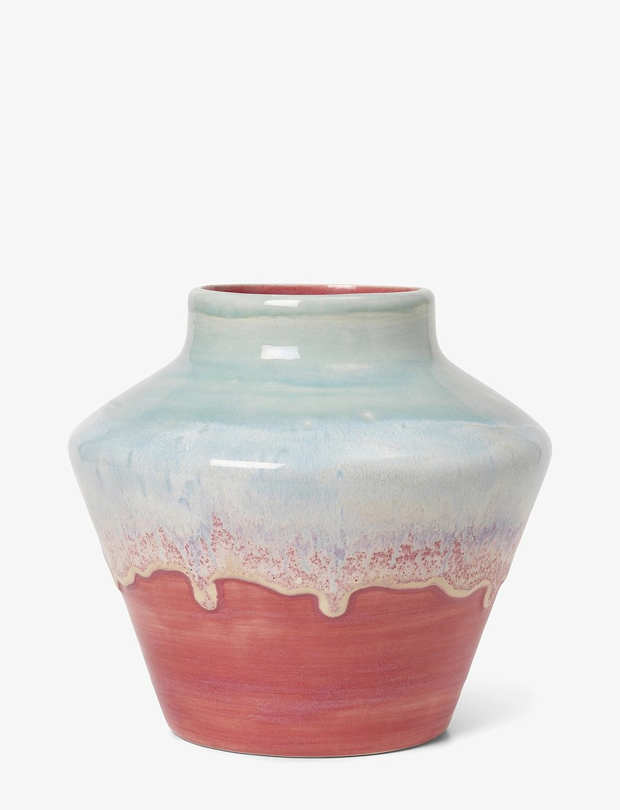 Kähler - Poppery Vase H20.5 cm mint/pink - mint/pink - 1