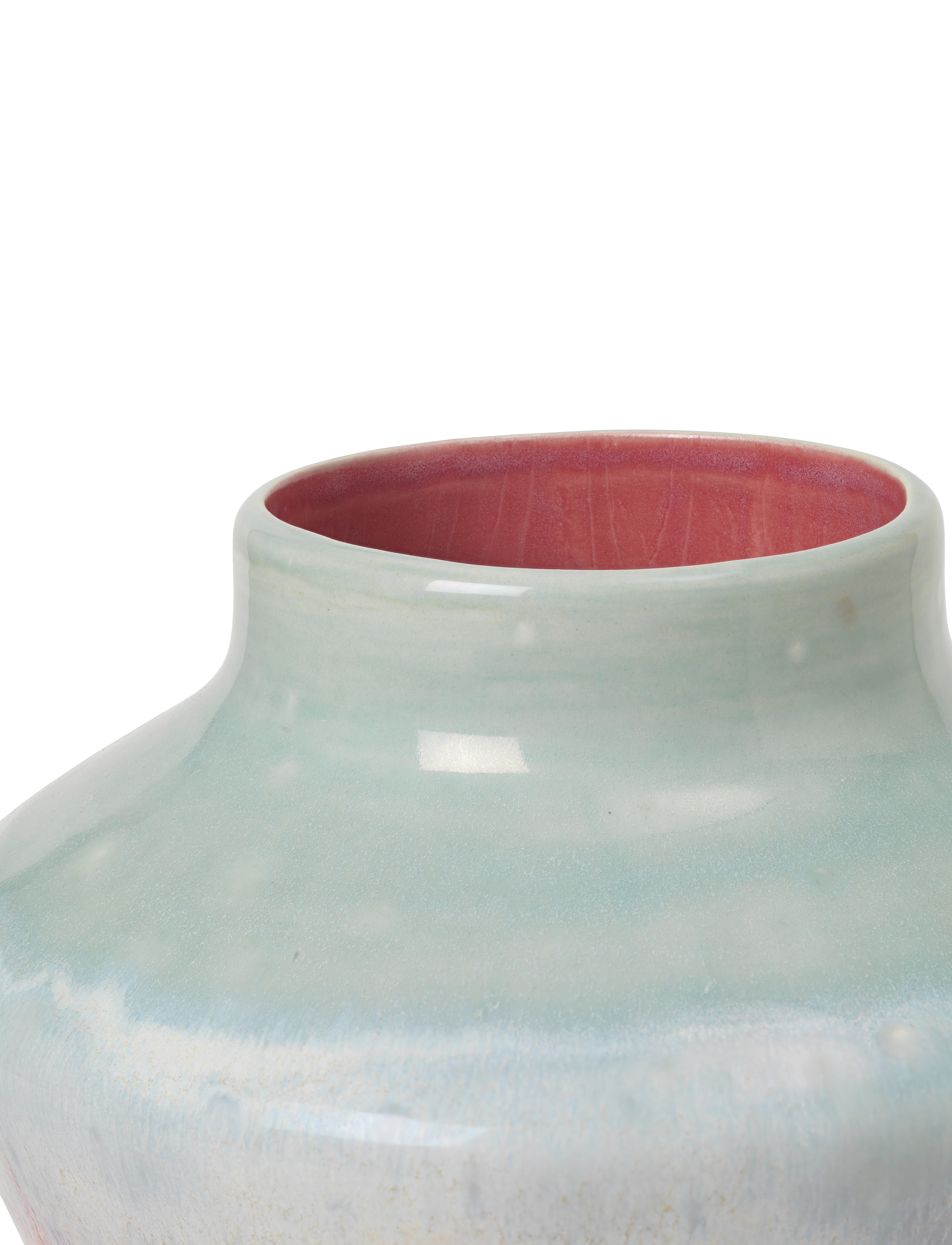 Kähler - Poppery Vase H20.5 cm mint/pink - mint/pink - 2