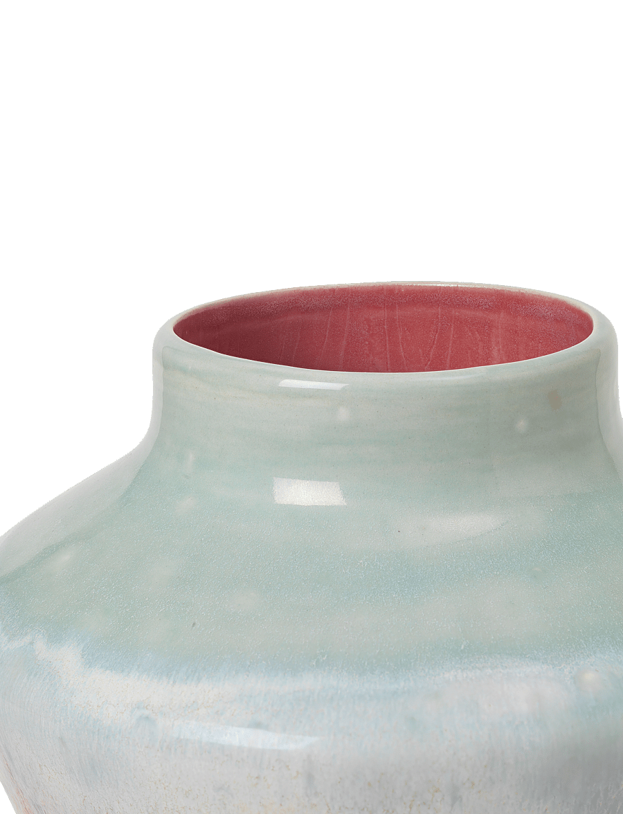 Kähler - Poppery Vase H20.5 cm mint/pink - mint/pink - 2