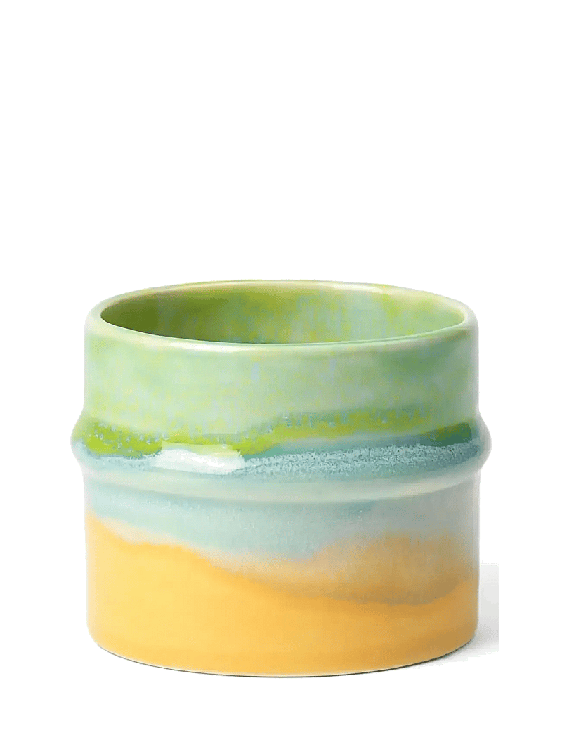 Kähler - Poppery Mug 27 cl apple green/mint/yellow - teetassen - apple green/mint/yellow - 1