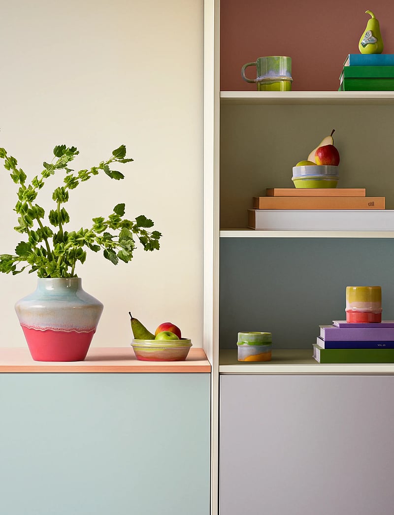 Kähler - Poppery Mug 27 cl apple green/mint/yellow - teetassen - apple green/mint/yellow - 5