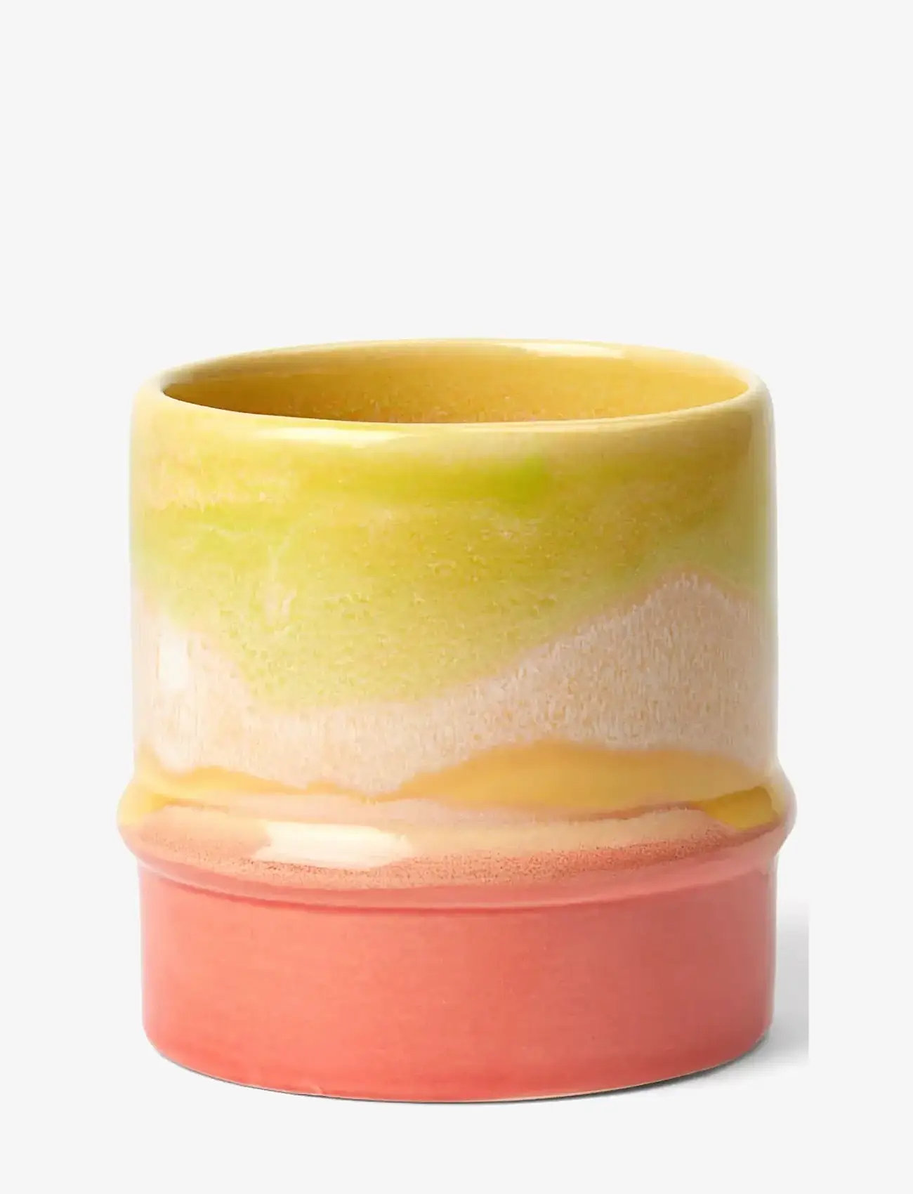 Kähler - Poppery Mugg 36 cl yellow/apple green/pink - tekoppar - yellow/apple green/pink - 0