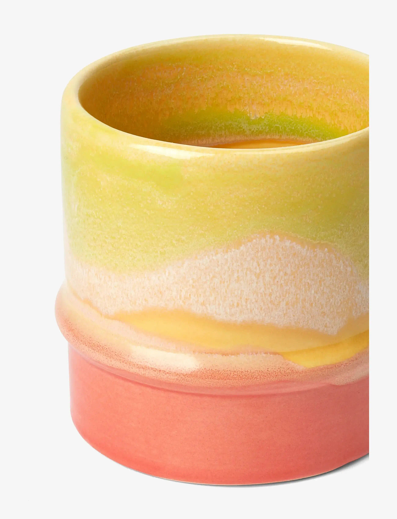 Kähler - Poppery Mugg 36 cl yellow/apple green/pink - tekoppar - yellow/apple green/pink - 1