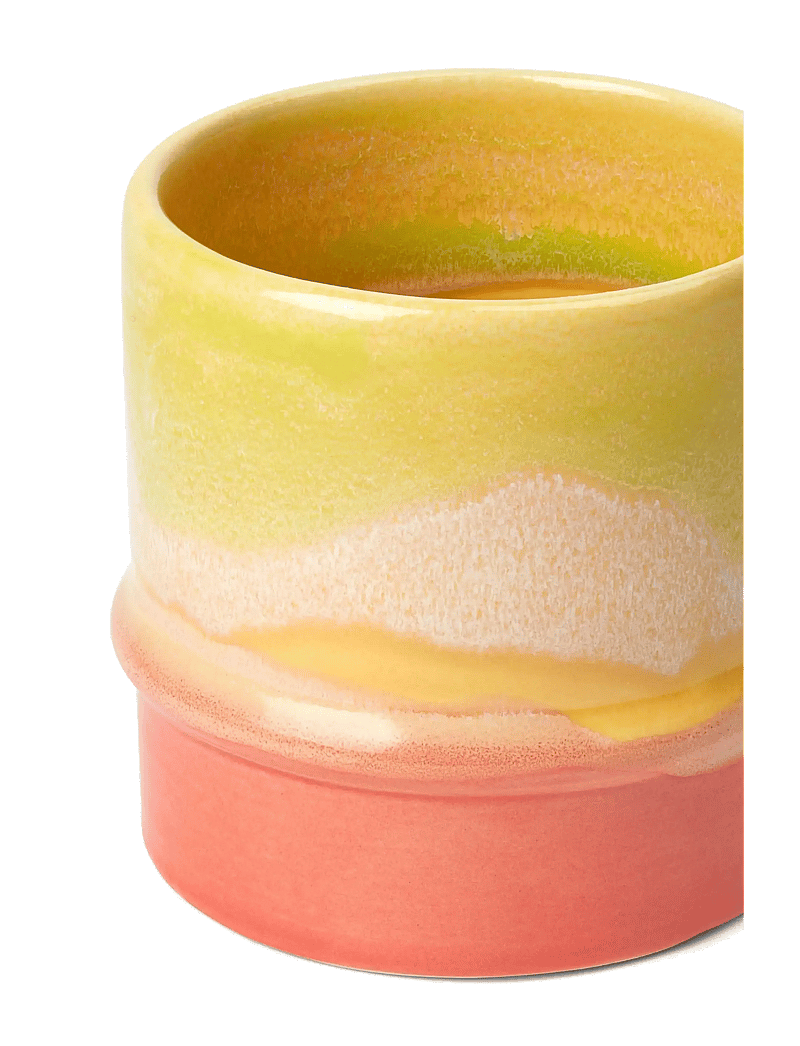 Kähler - Poppery Mug 36 cl yellow/apple green/pink - teetassen - yellow/apple green/pink - 2