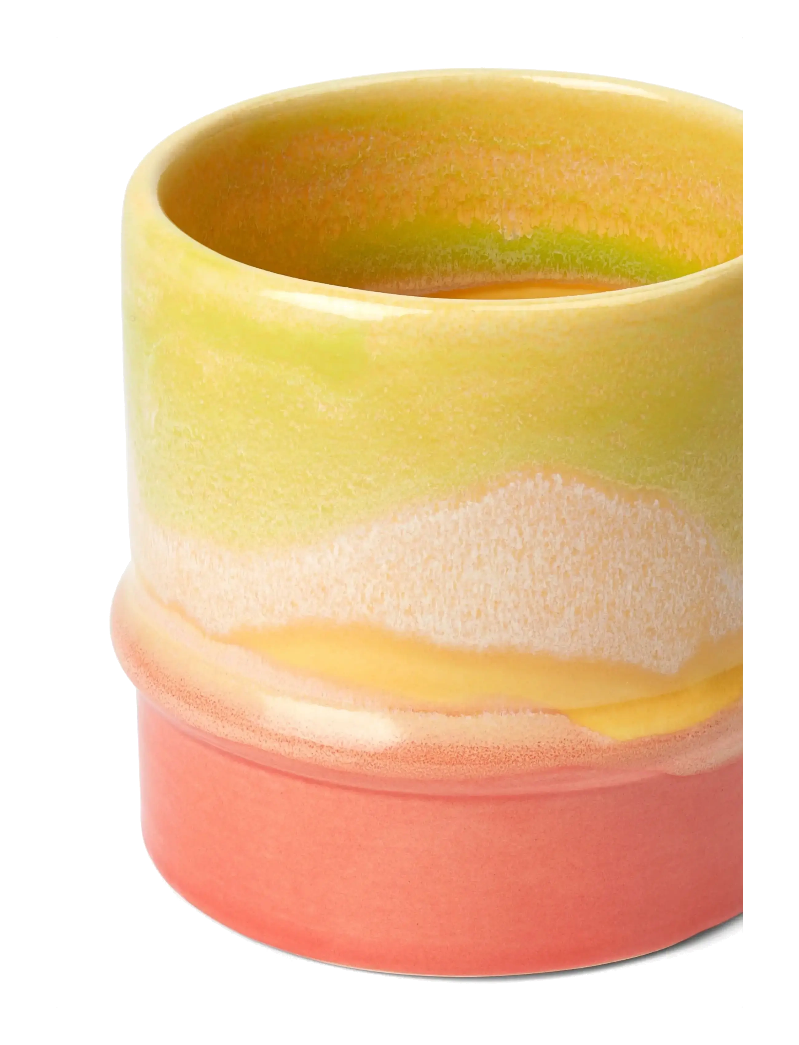 Kähler - Poppery Krus 36 cl yellow/apple green/pink - tekopper - yellow/apple green/pink - 2