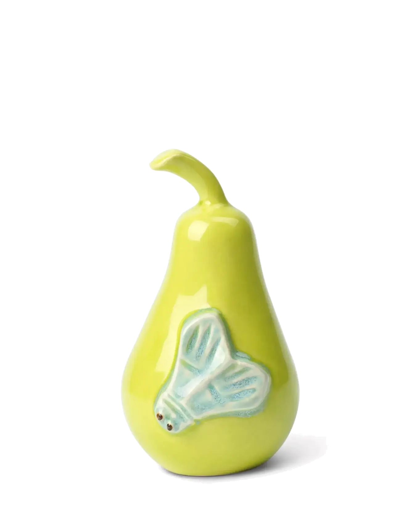 Kähler Poppery Pear with moth apple green/mint - Deko-Objekte - APPLE GREEN/MINT / green