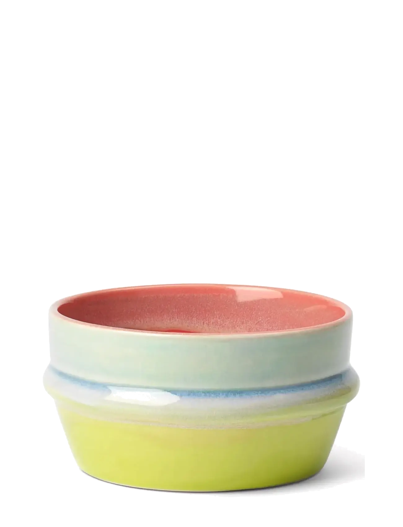 KÄHLER Poppery Skål Ø12 Cm Pink/Mint/Apple Grün Patterned - 6 CM - Unisex