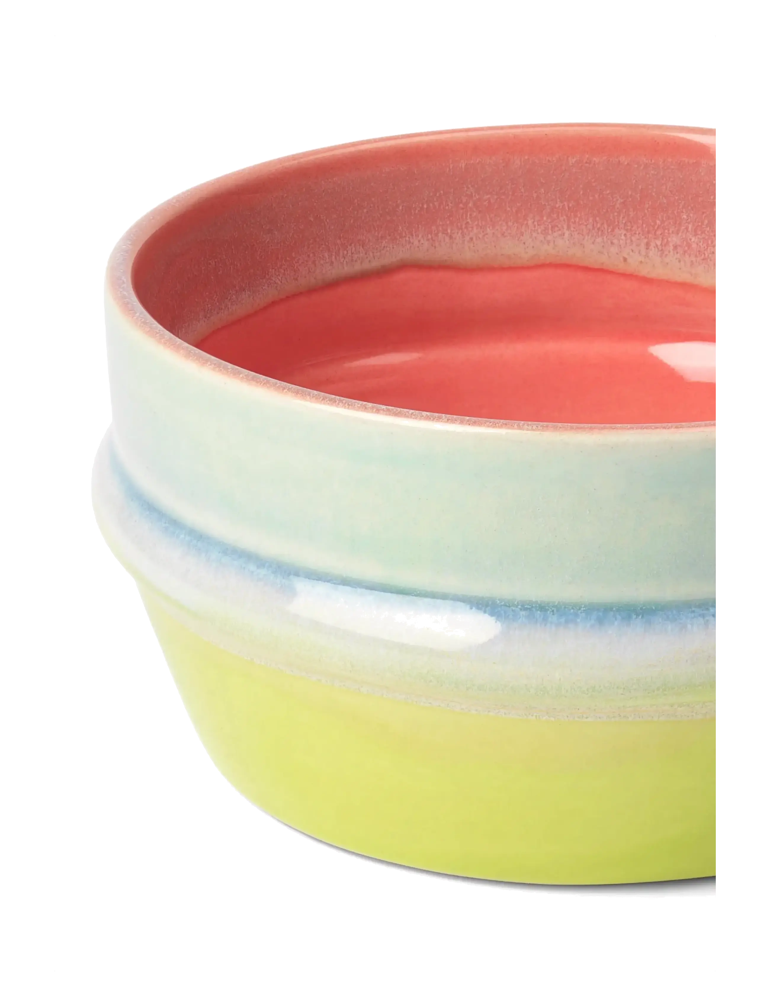Kähler - Poppery Bowl Ø12 cm pink/mint/apple green - miski na owoce - pink/mint/apple green - 2