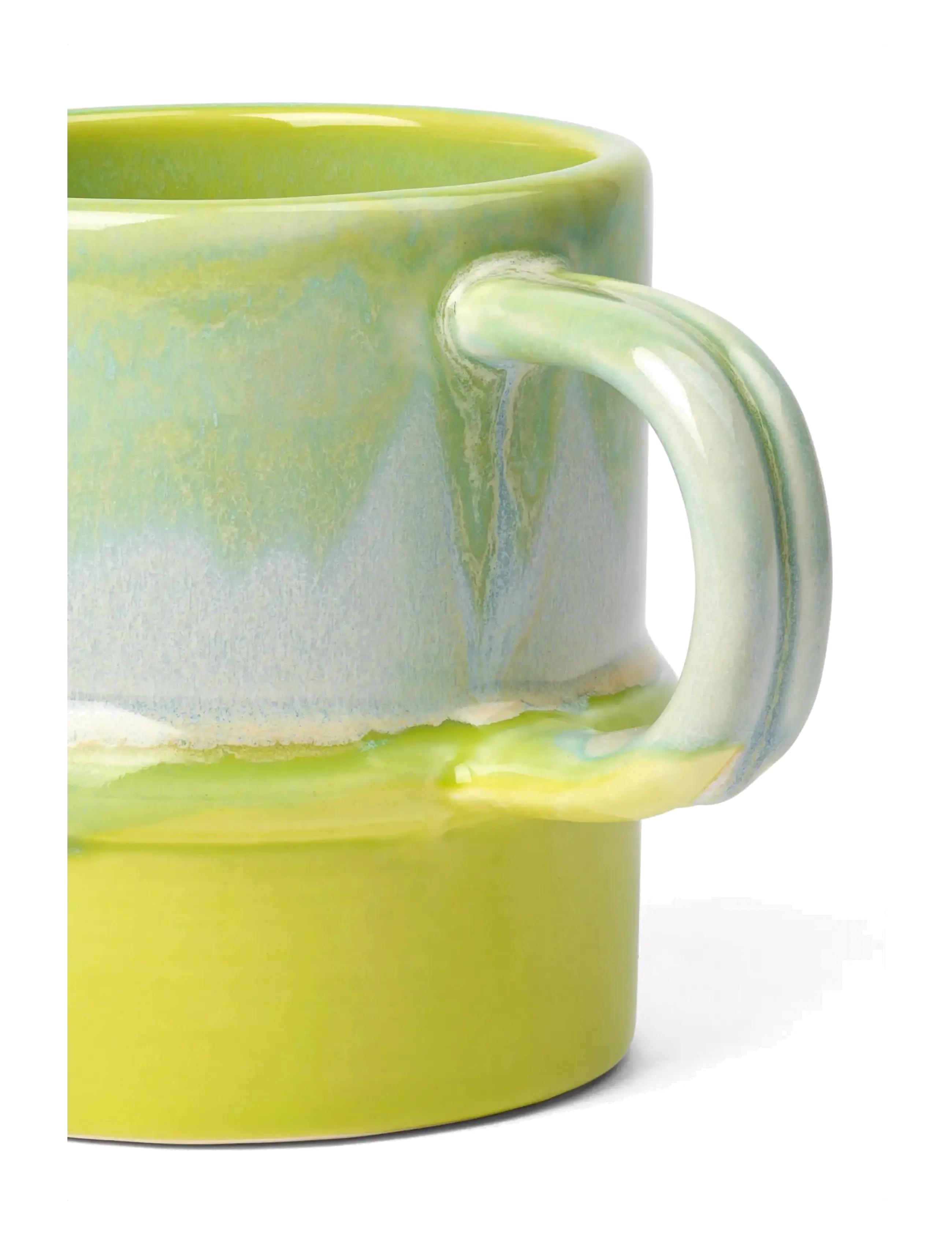Kähler - Poppery Mug with handle 35 cl apple green/mint - teetassen - apple green/mint - 2