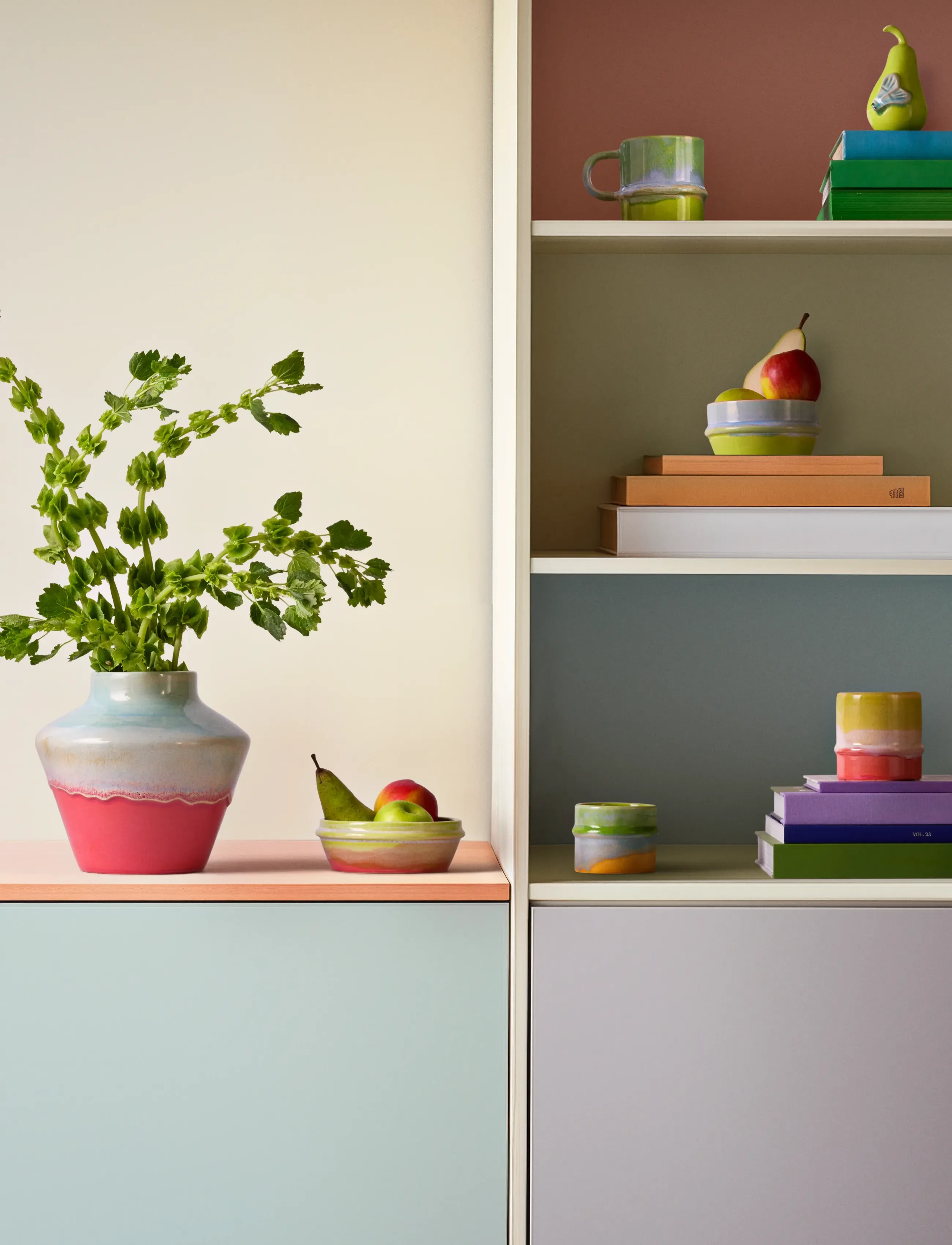 Kähler Poppery Krus Med Hank 35 Cl Apple Green/Mint, CL, Cups & Mugs, Grün - Coffee Cups, Homeware