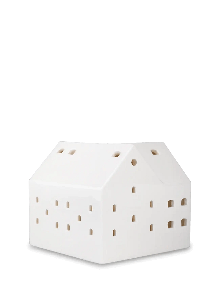 Kähler - Urbania Lighthouse Barn H10.5 cm white - tealight holders - white - 4
