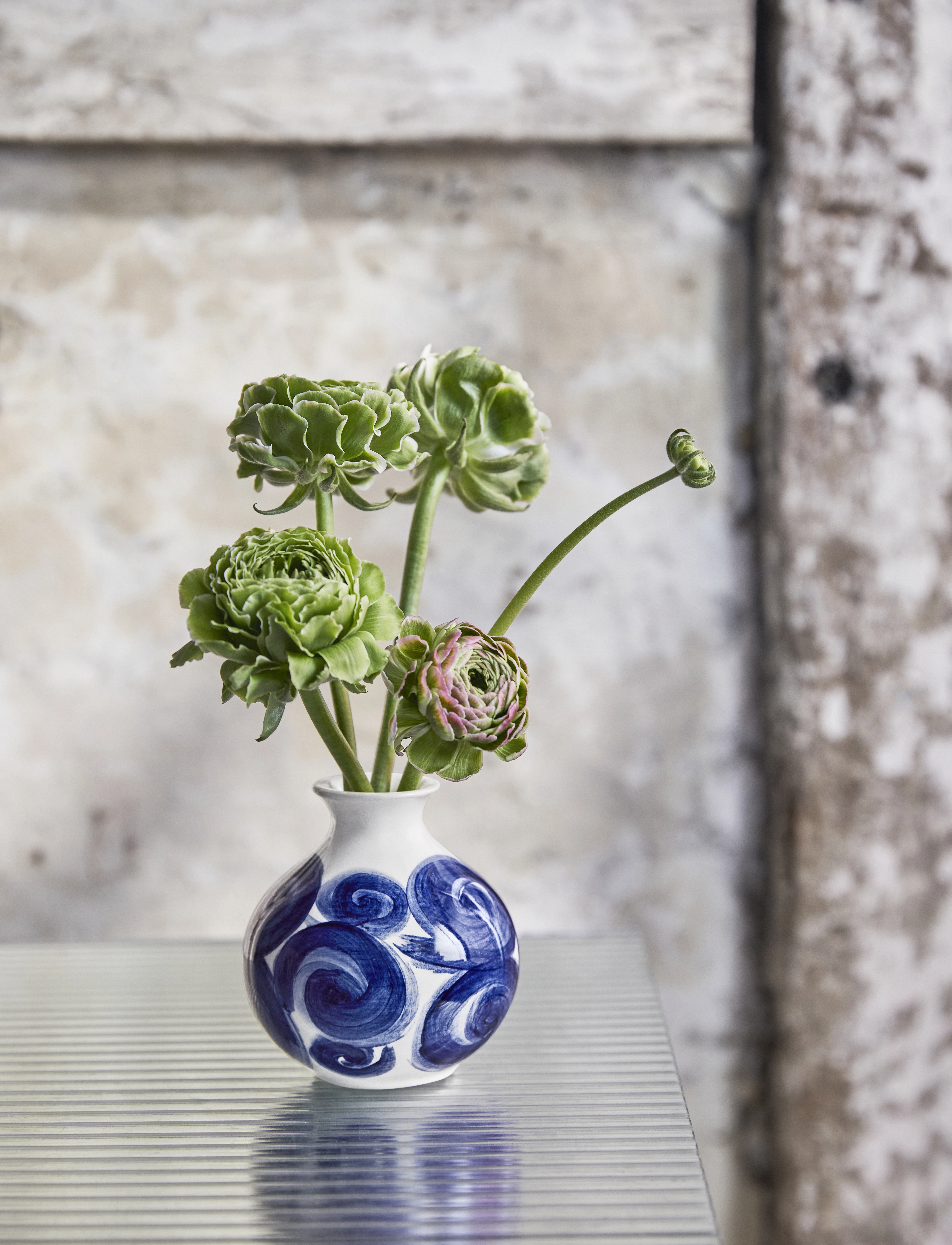 Kähler Tulle Vase H10.5 cm Blå, H10.5 cm, Blue, Vaser > Små Vaser, Unisex