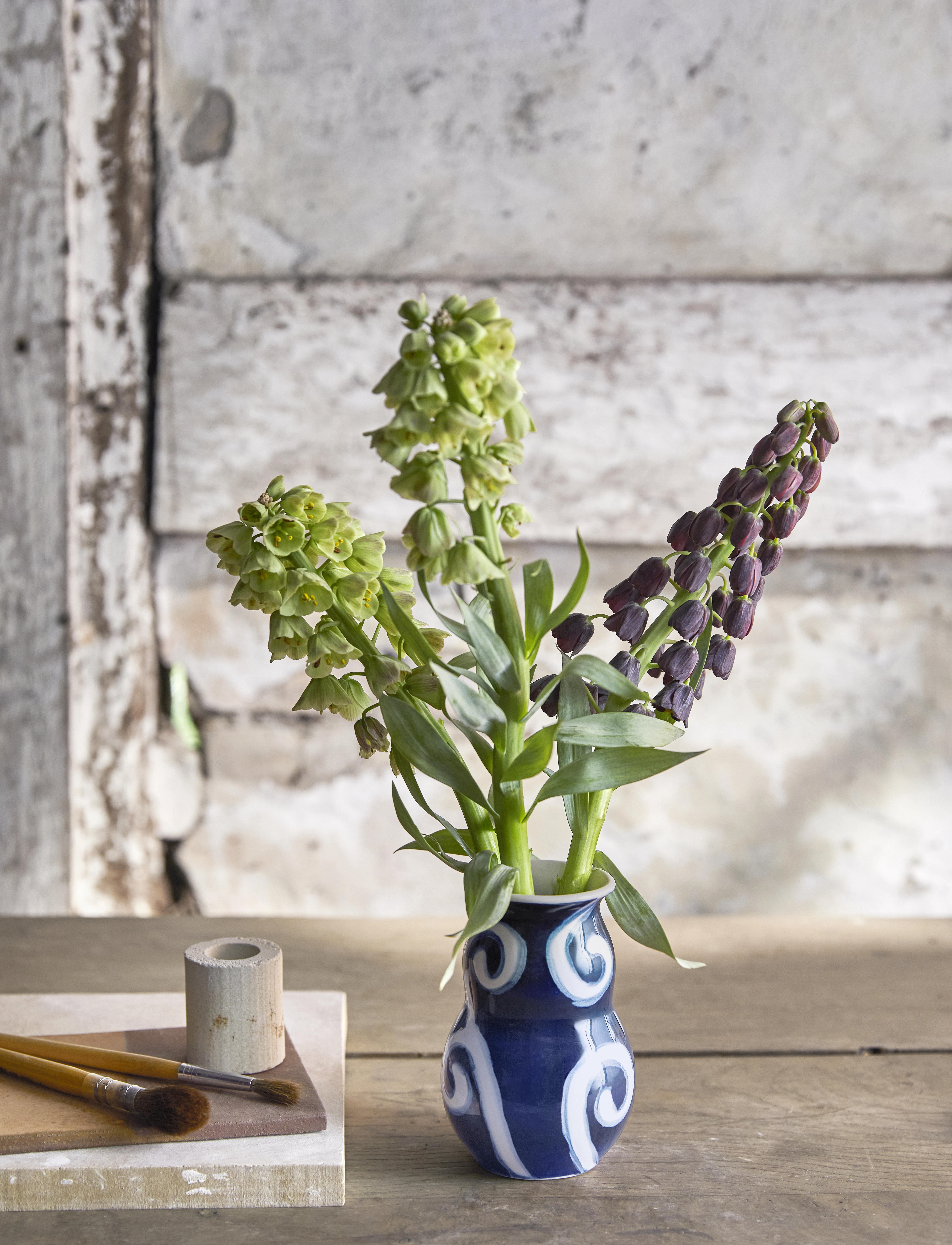 Kähler Tulle Vase H13 cm Blå, H13 cm, Blue, Vaser > Små Vaser, Unisex