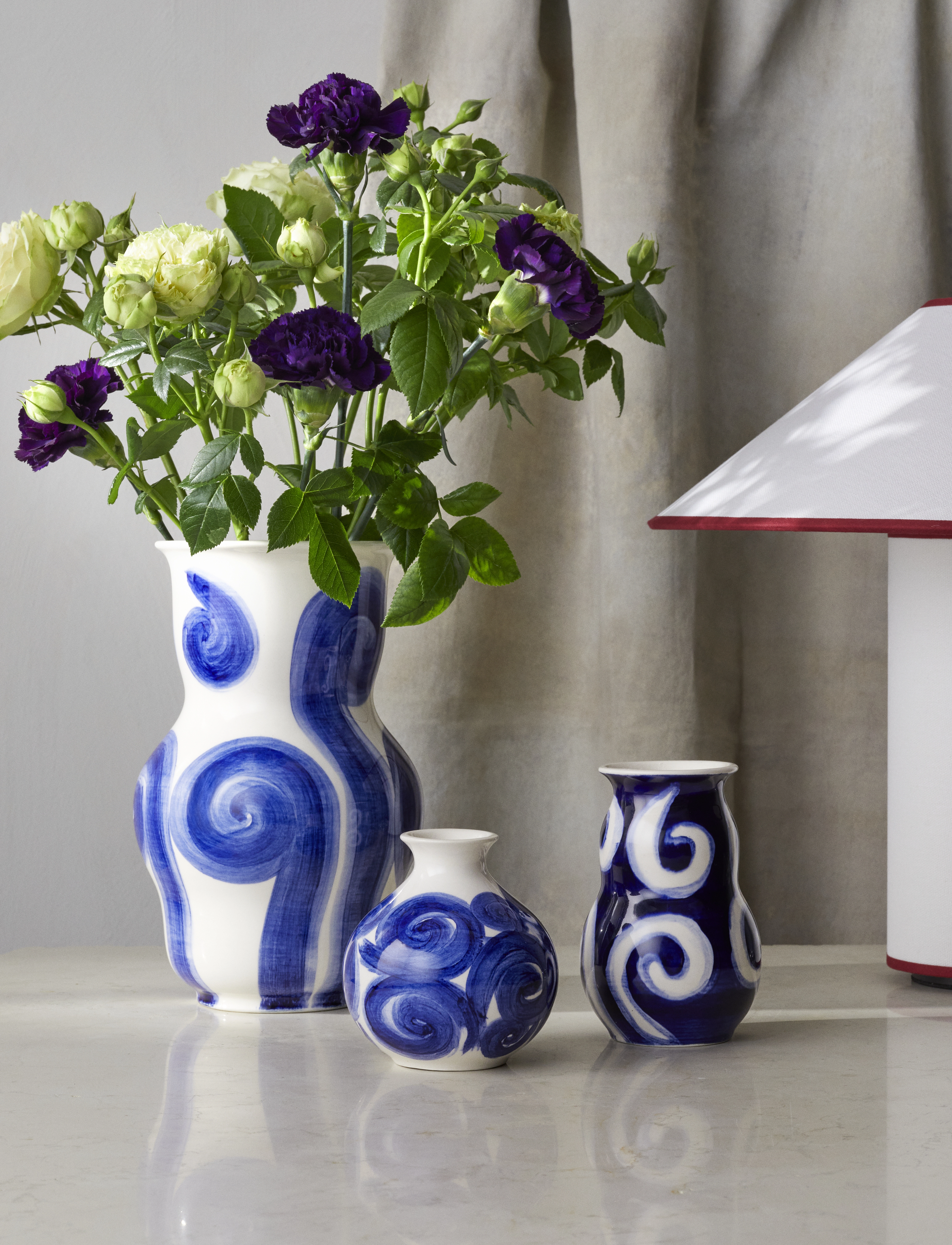 Kähler - Tulle Vase H13 cm blue - shop by price - blue - 4