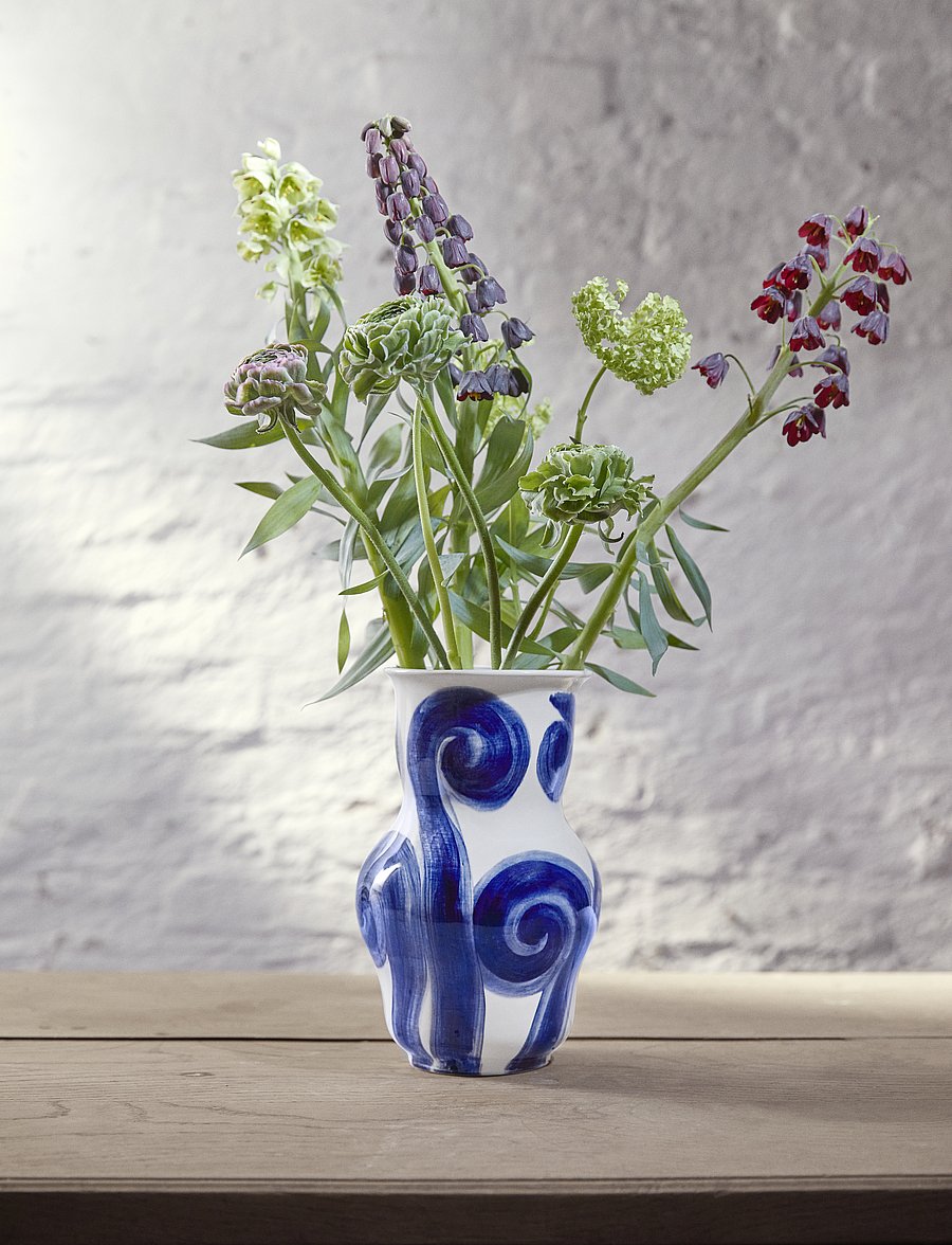 Kähler - Tulle Vase H22.5 cm blue - vaasid - blue - 0