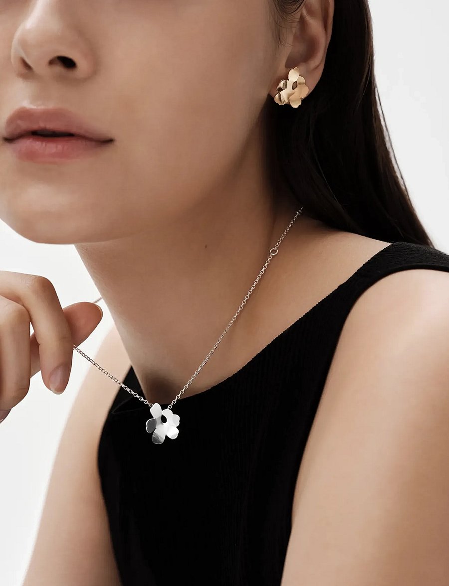 Kalevala - Kalevala x Marimekko Unikko Pendant Miniature - ketten mit anhänger - silver - 2