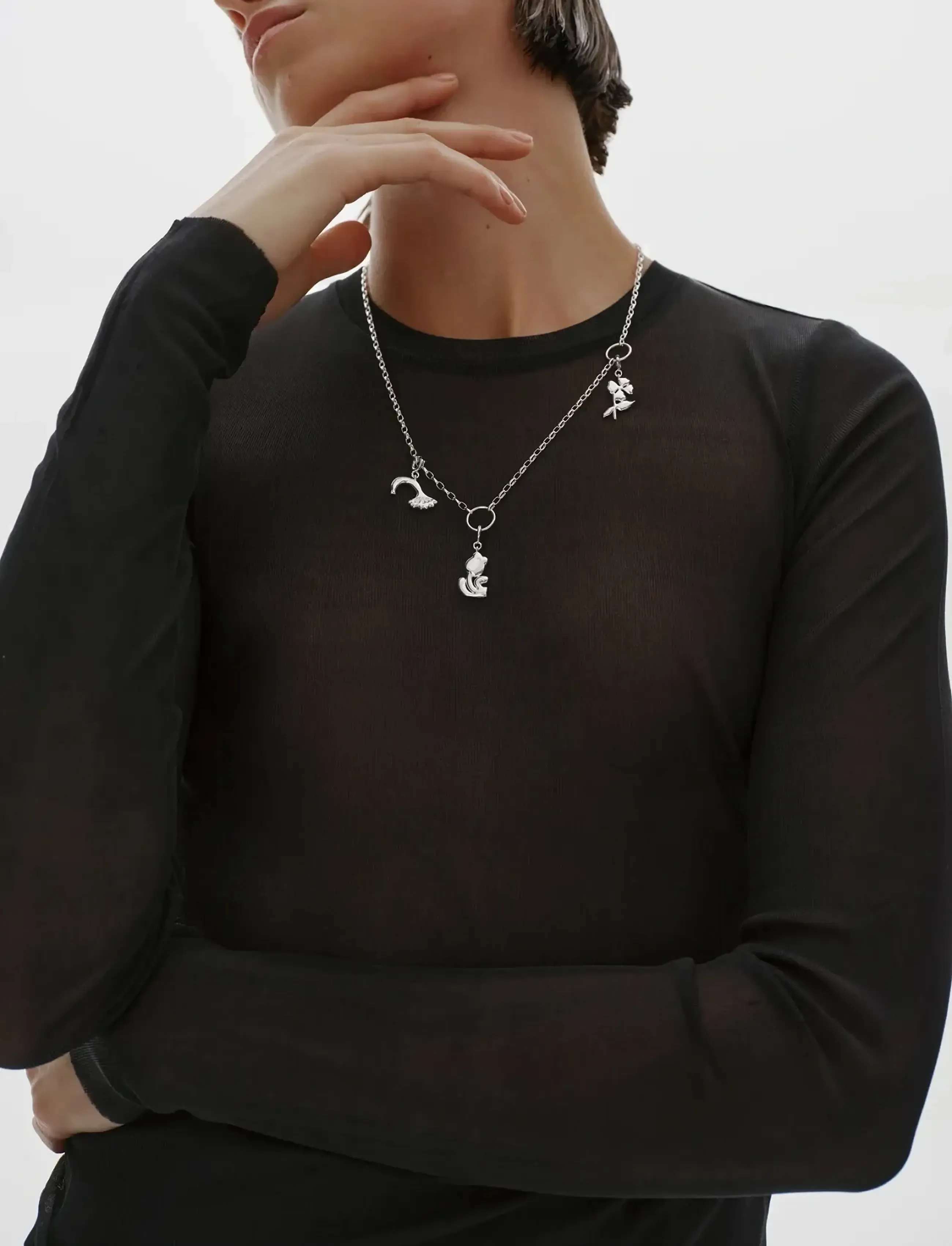 Kalevala - Kalevala x Marimekko Garden Pendant necklace - halskæder med vedhæng - silver - 3