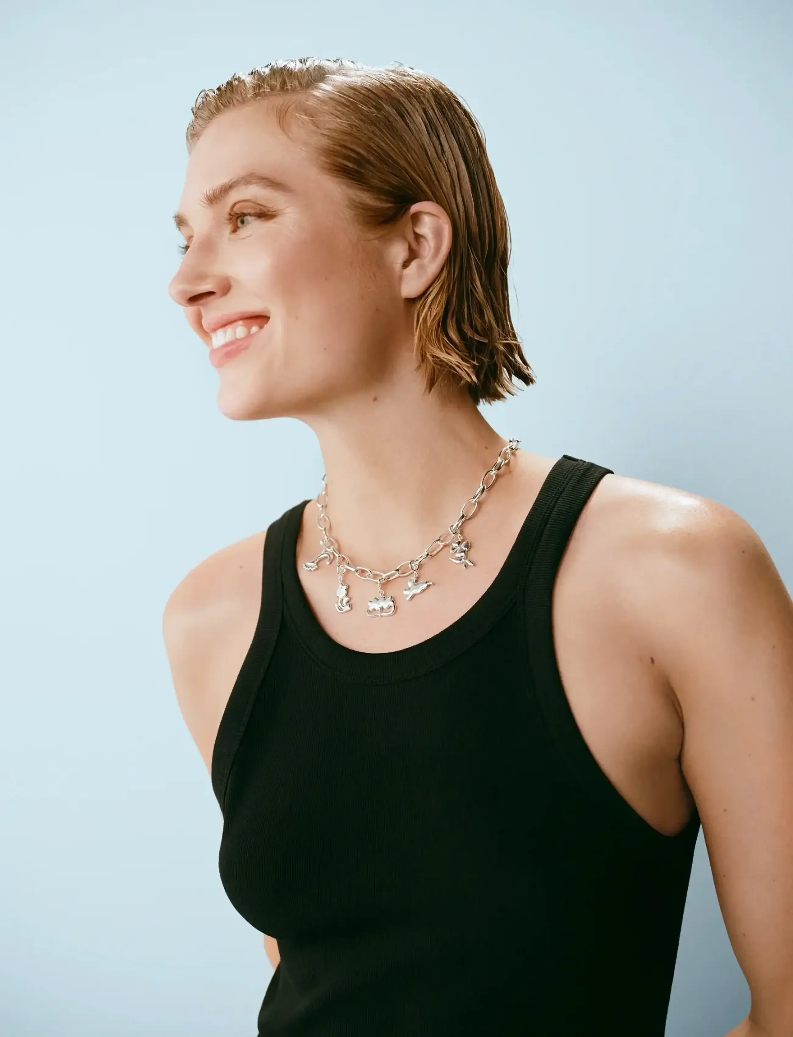 Kalevala Kalevala X Marimekko Garden Necklace, One Size x 55, Silver, Halskæder > Kædehalskæder, Dame