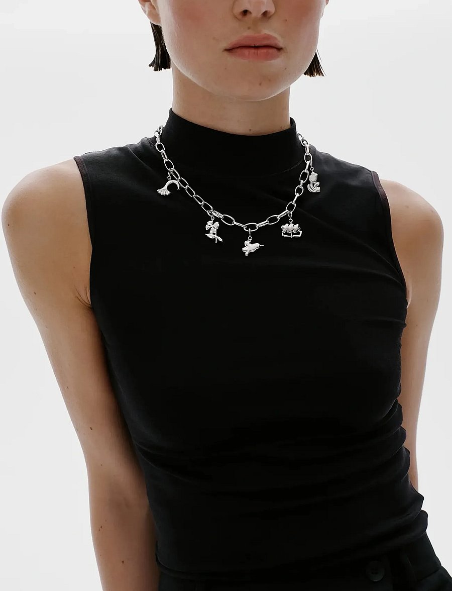 Kalevala - Kalevala x Marimekko Garden Necklace - halskæder - silver - 2