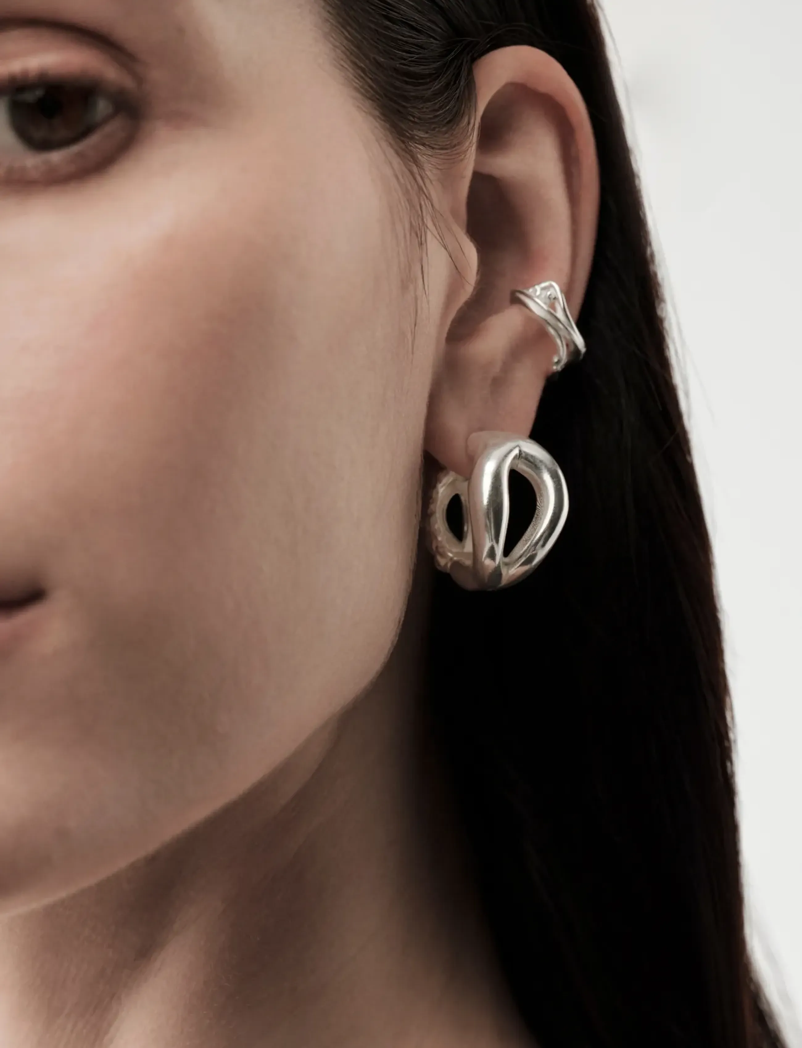 Kalevala Männyt Ear Cuff, Kvinder, Øre Cuff, Sølv, Str: ONE SIZE