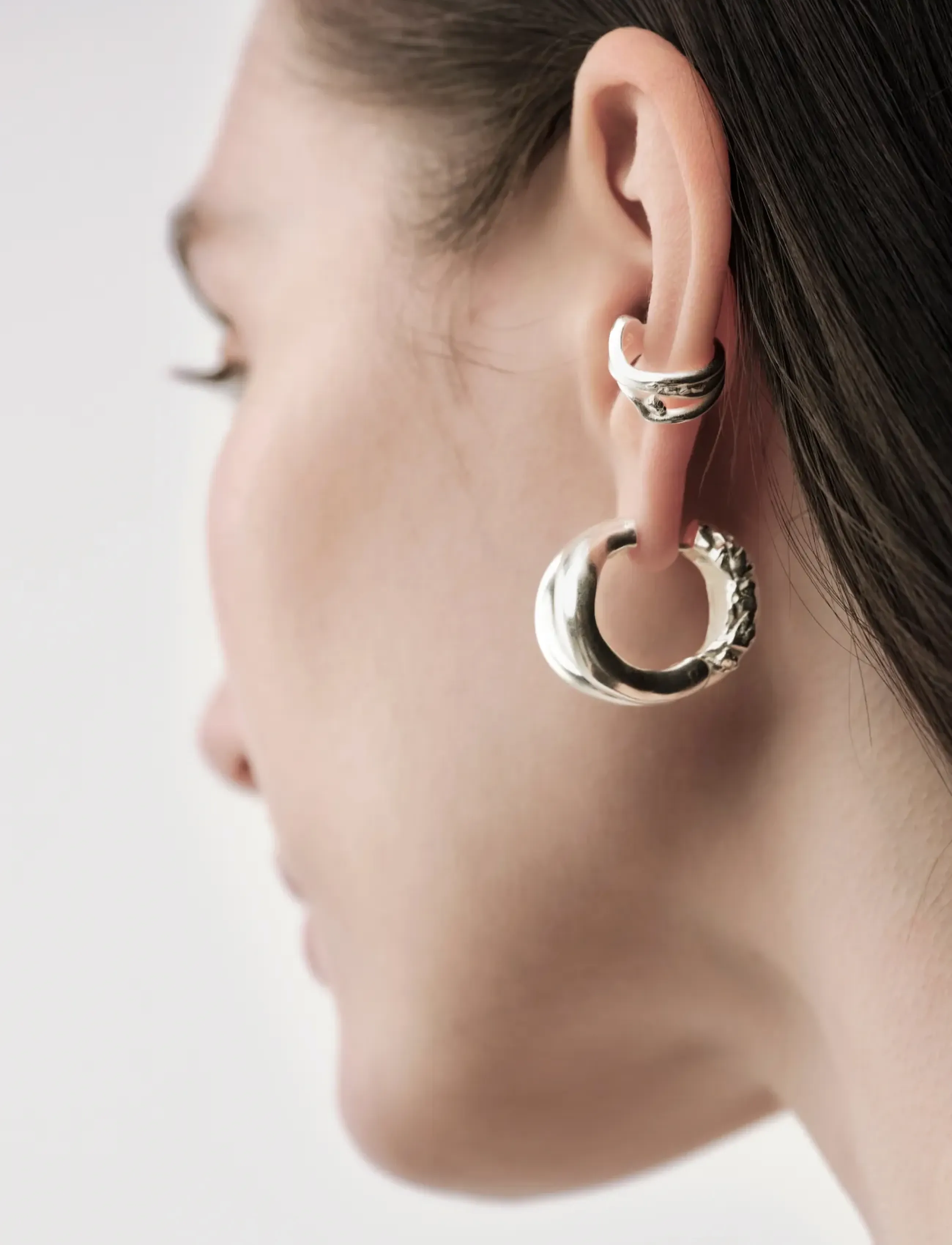 Kalevala - Männyt ear cuff - ear cuffs - silver - 2