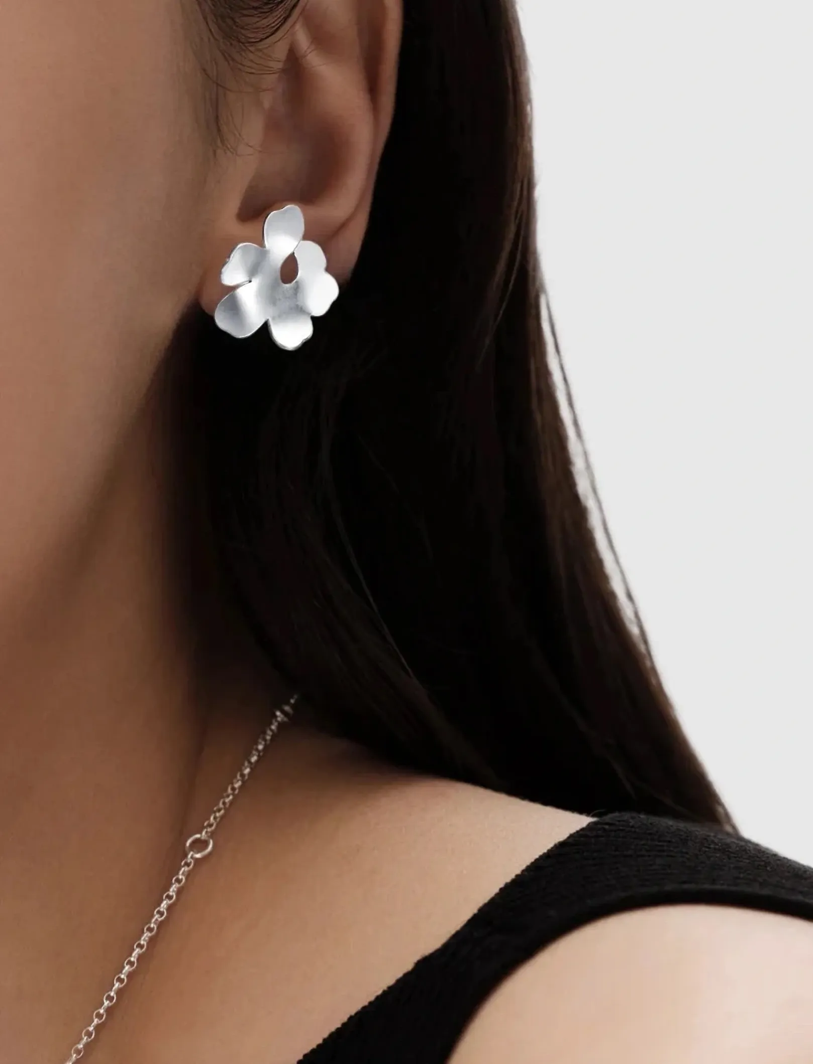 Kalevala Kalevala X Marimekko Unikko Earrings Miniature, One Size, Silver, Øreringe > Ørestikker, Dame