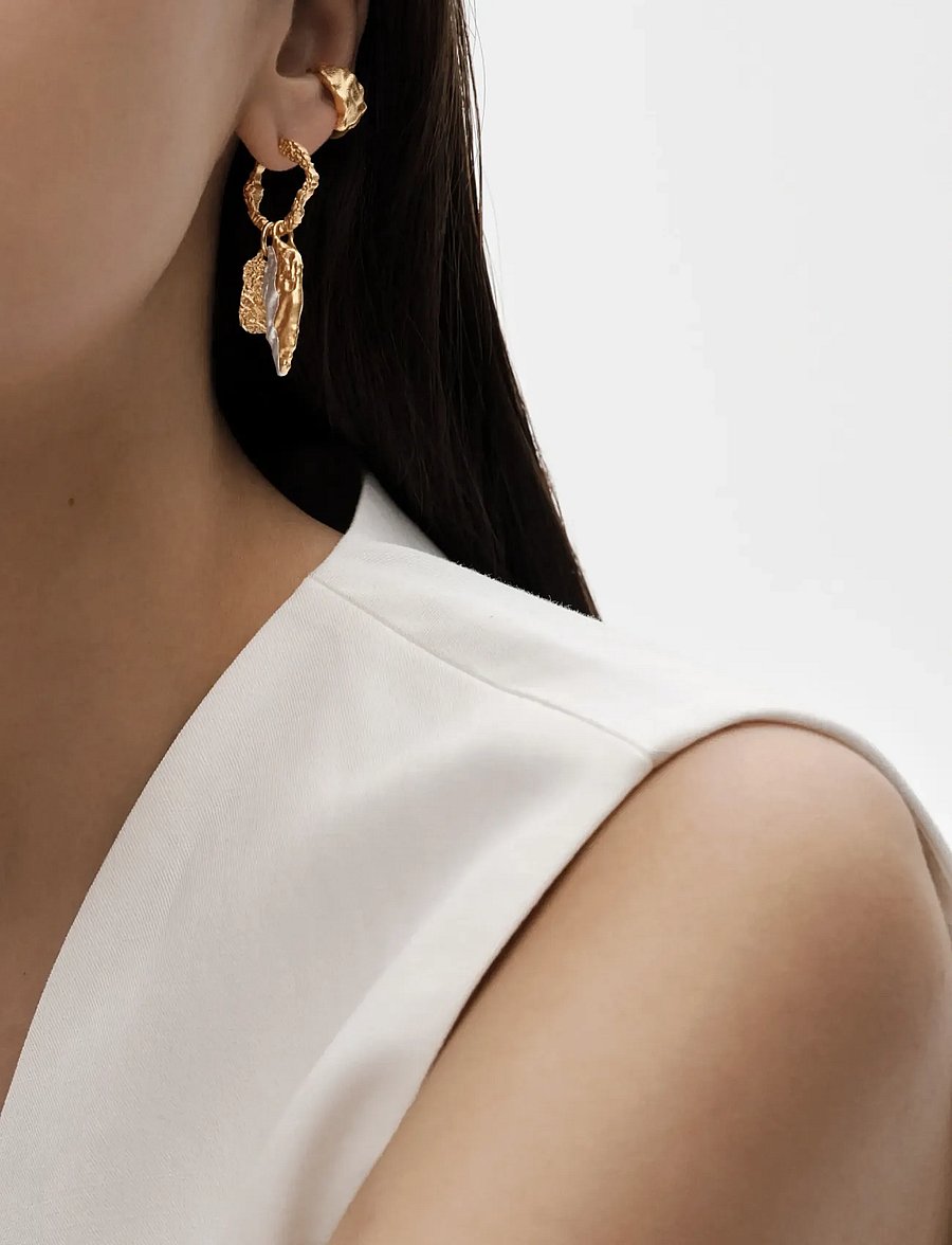 Kalevala - Itu earrings hoop silver gold-plated - studs örhängen - gold plated silver - 2