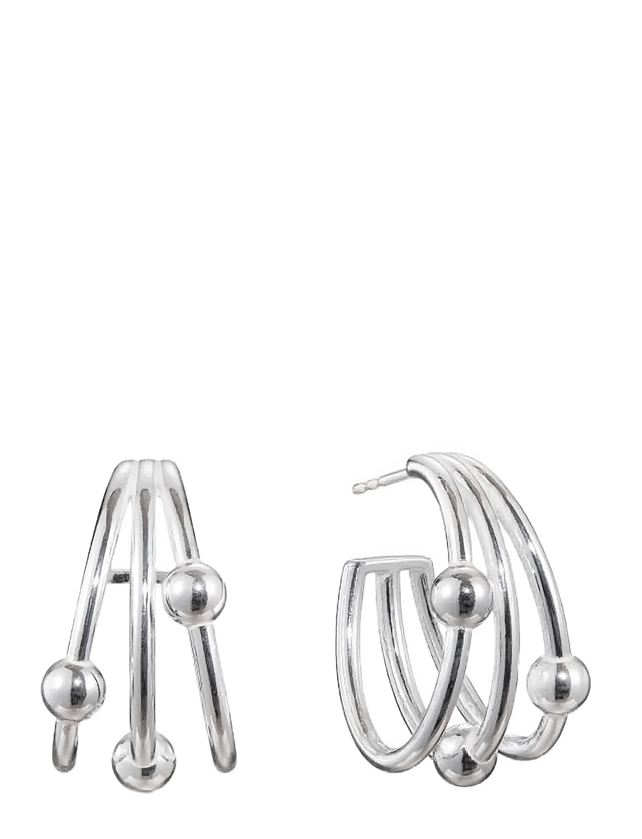 Kalevala - Kehät earrings small - kreolen - silver - 1