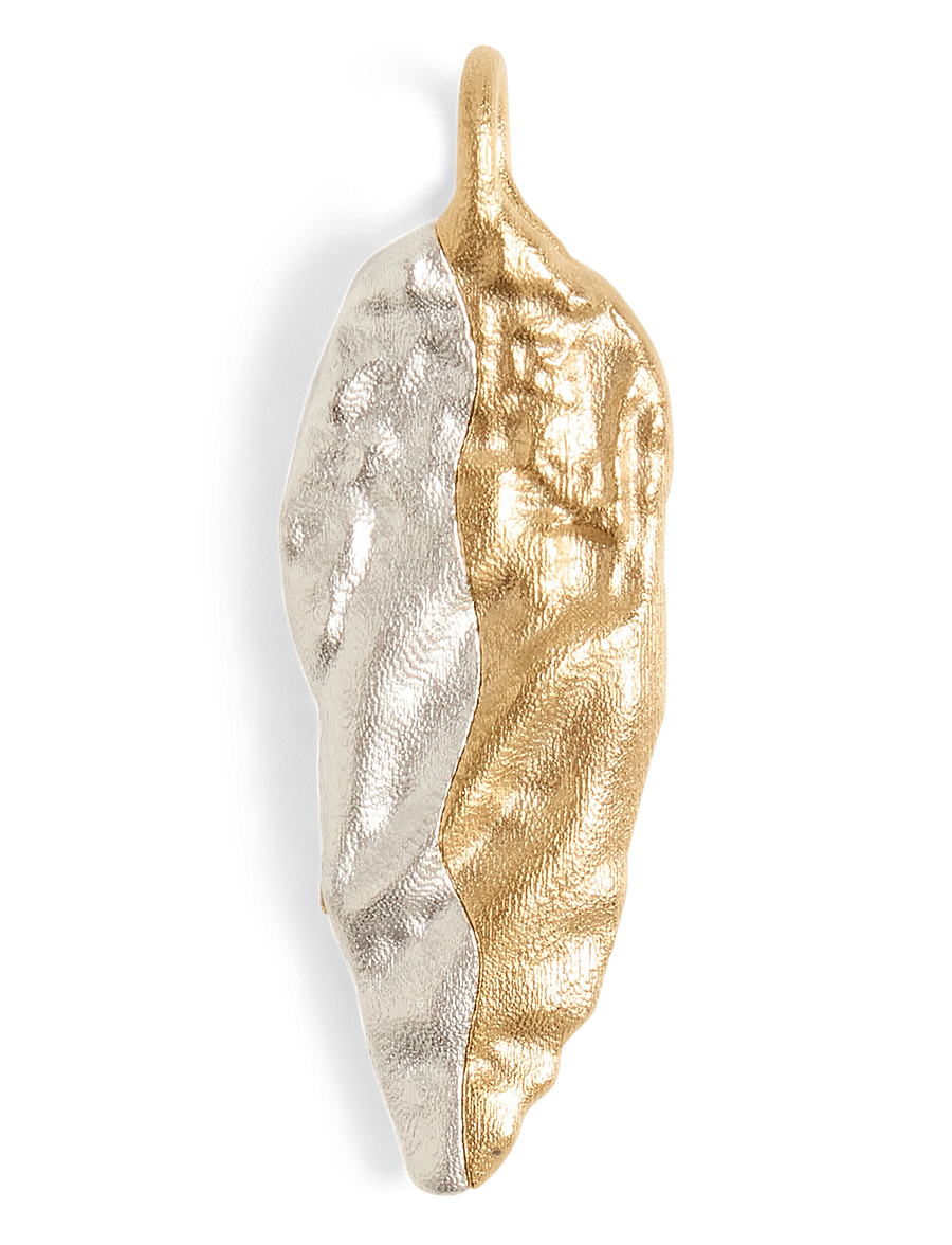 Kalevala - Itu charm seed silver gold-plated - hängande örhängen - gold plated silver - 2