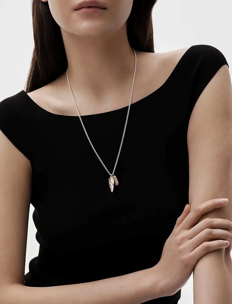 Kalevala - Itu charm seed silver gold-plated - hängande örhängen - gold plated silver - 4