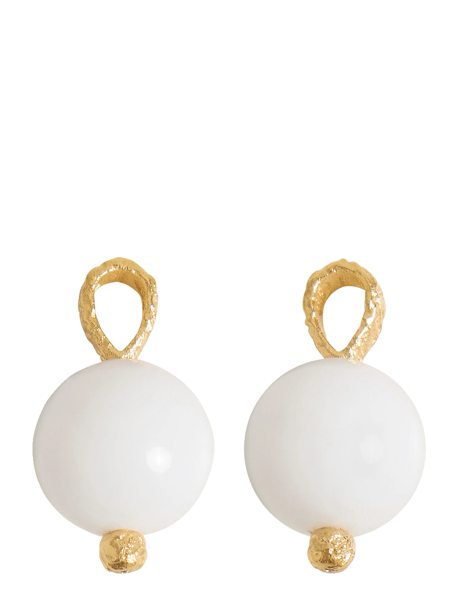 Kalevala - Itu charm glass pearl silver gold-plated - vedhæng - gold pated silver - 1