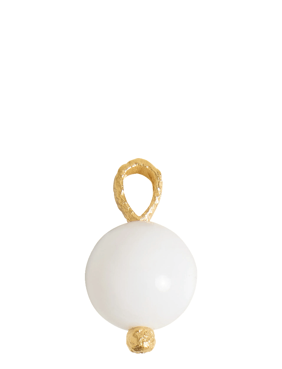 Kalevala - Itu charm glass pearl silver gold-plated - vedhæng - gold pated silver - 2